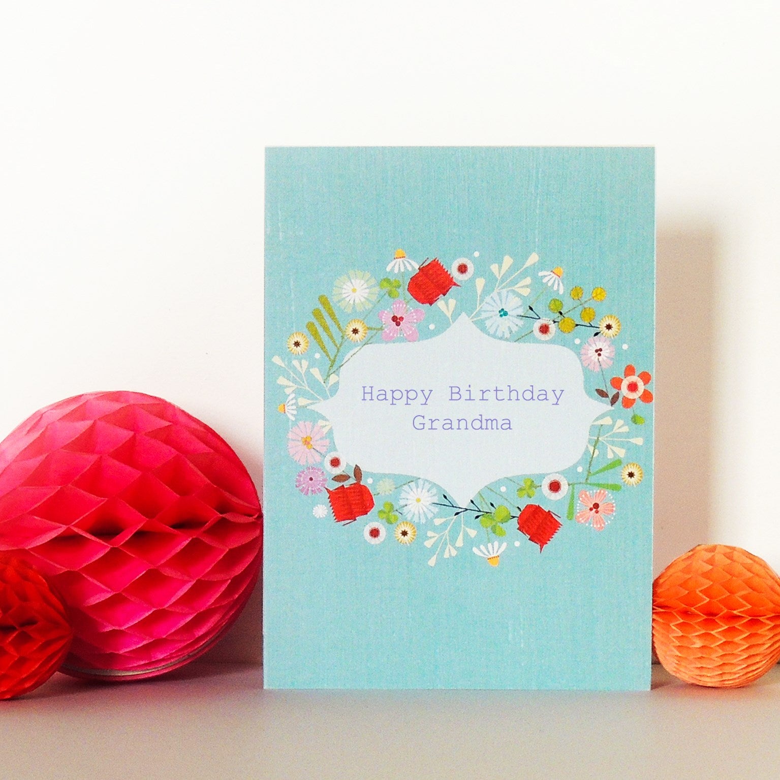 personalised floral motif card