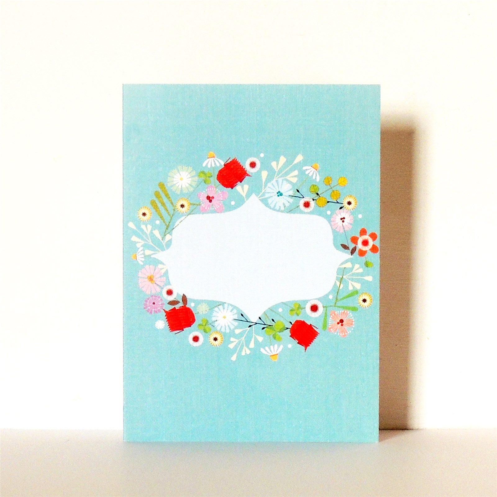 personalised floral motif card