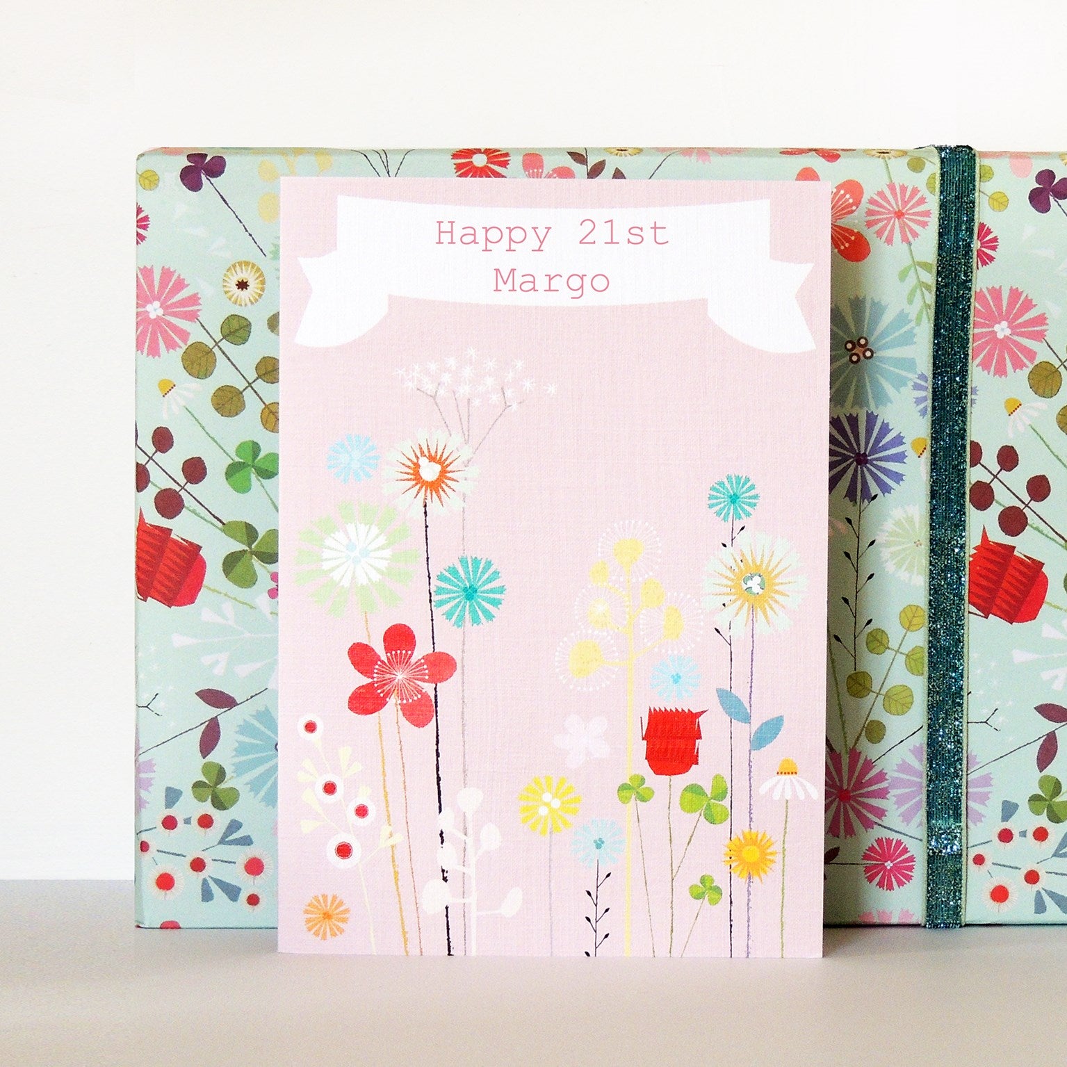 personalised sundew and cornflowers card