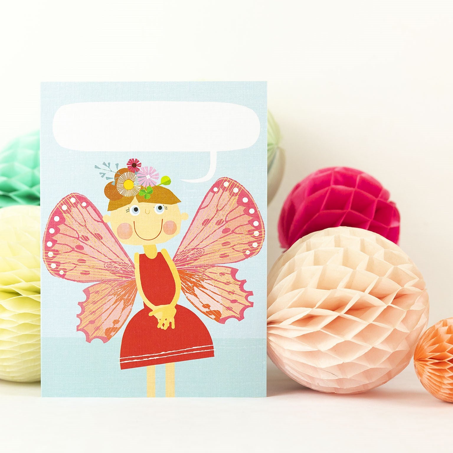 personalised butterfly girl card