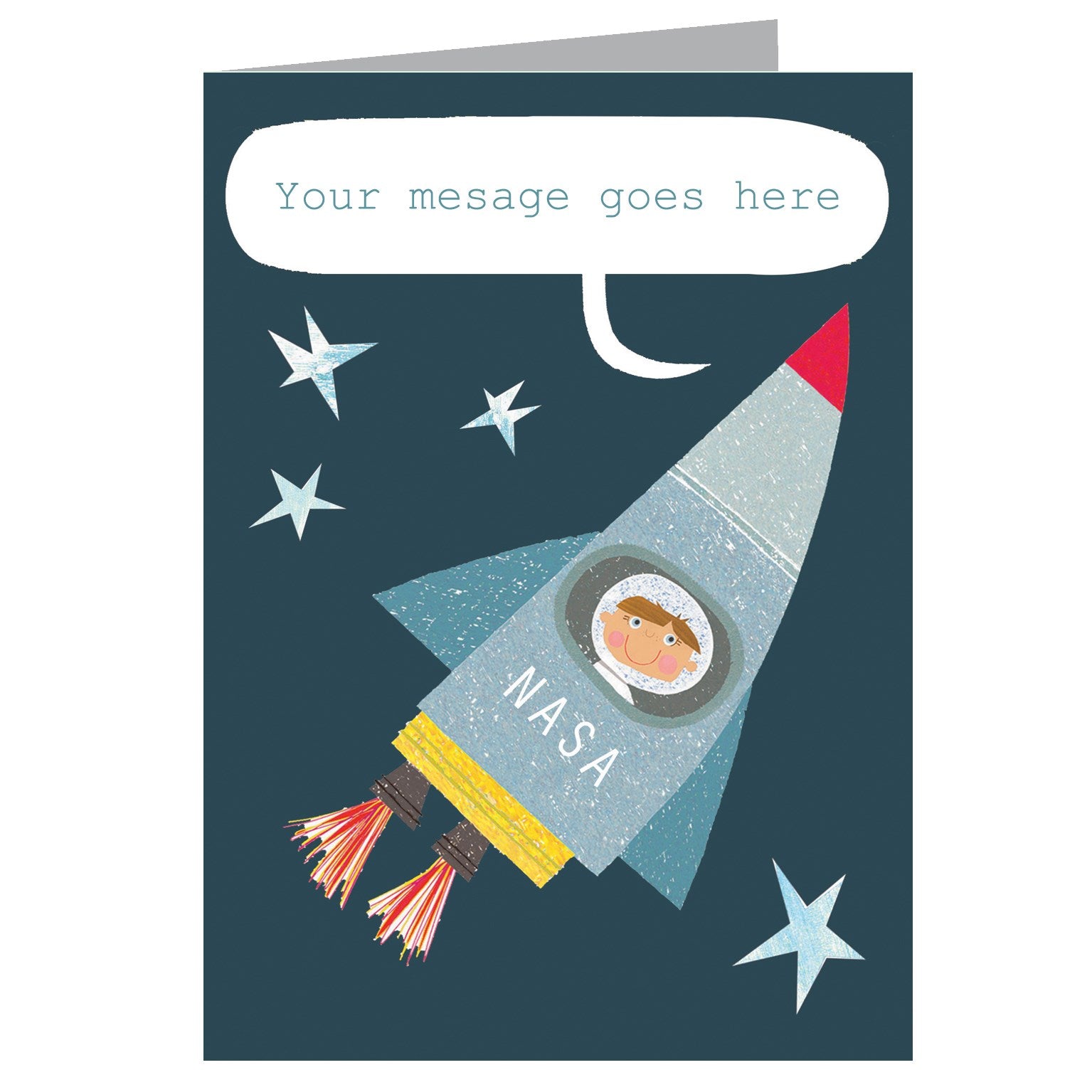 personalised spaceman card