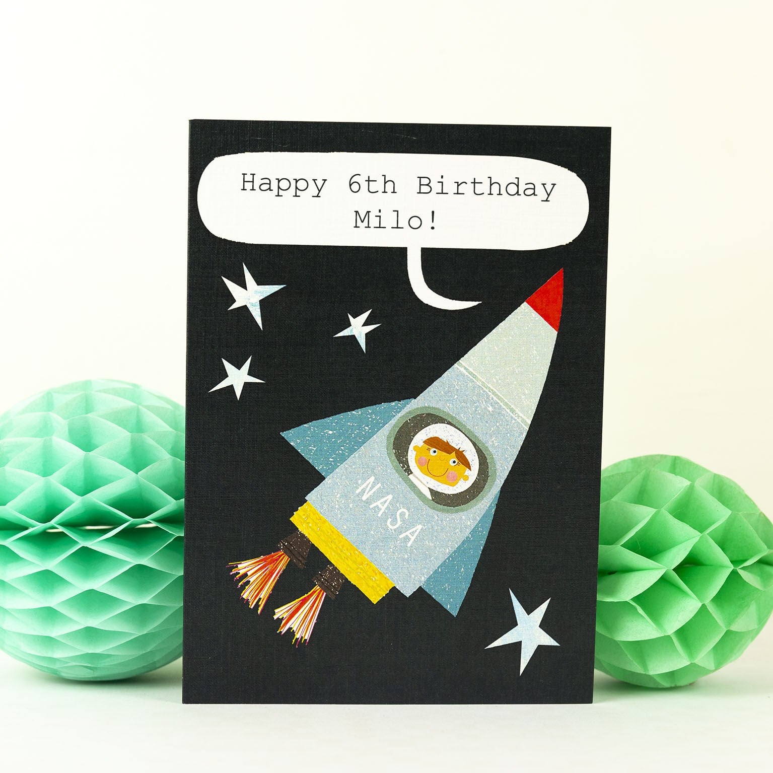 personalised spaceman card