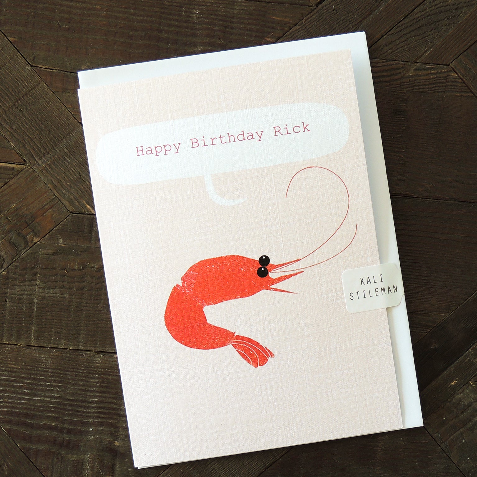 PL08 personalised prawn card