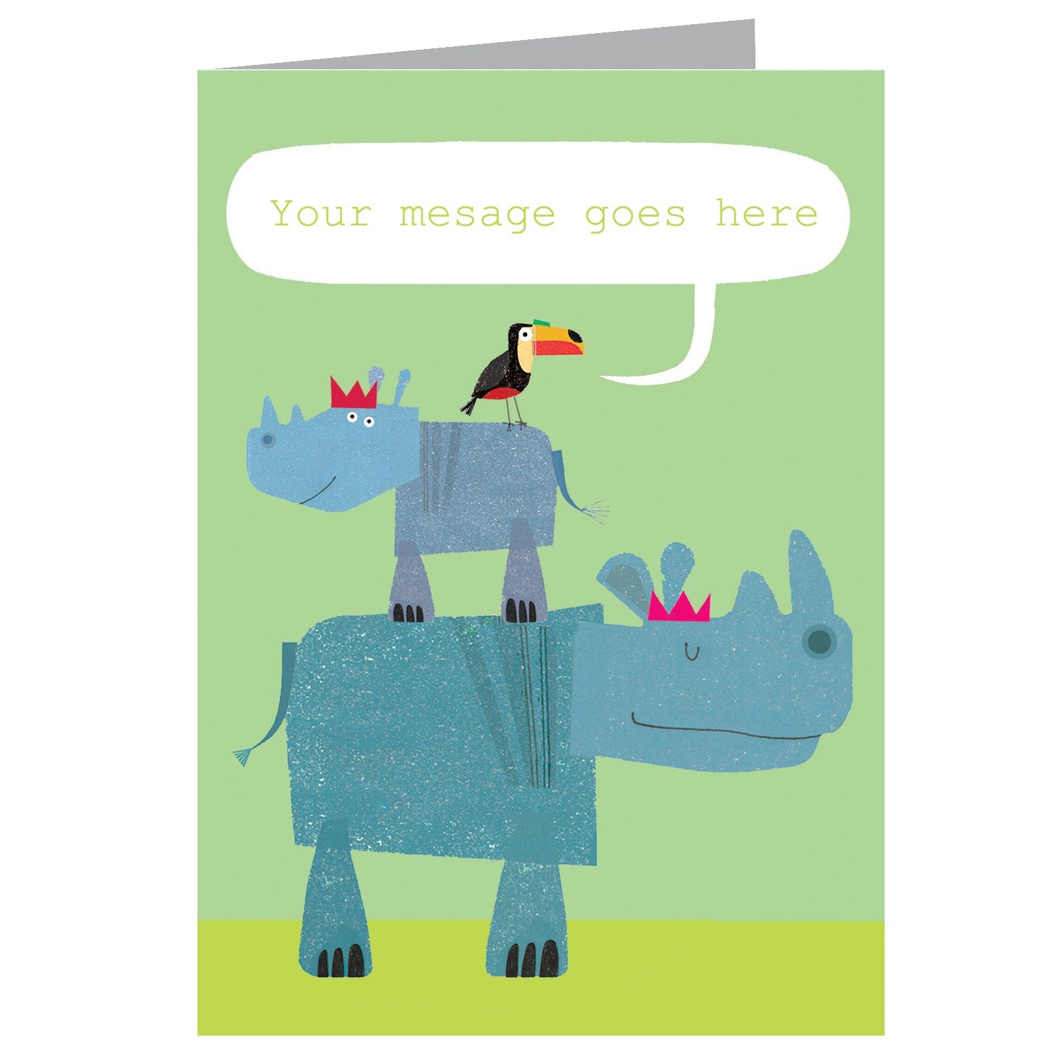 personalised rhinos card