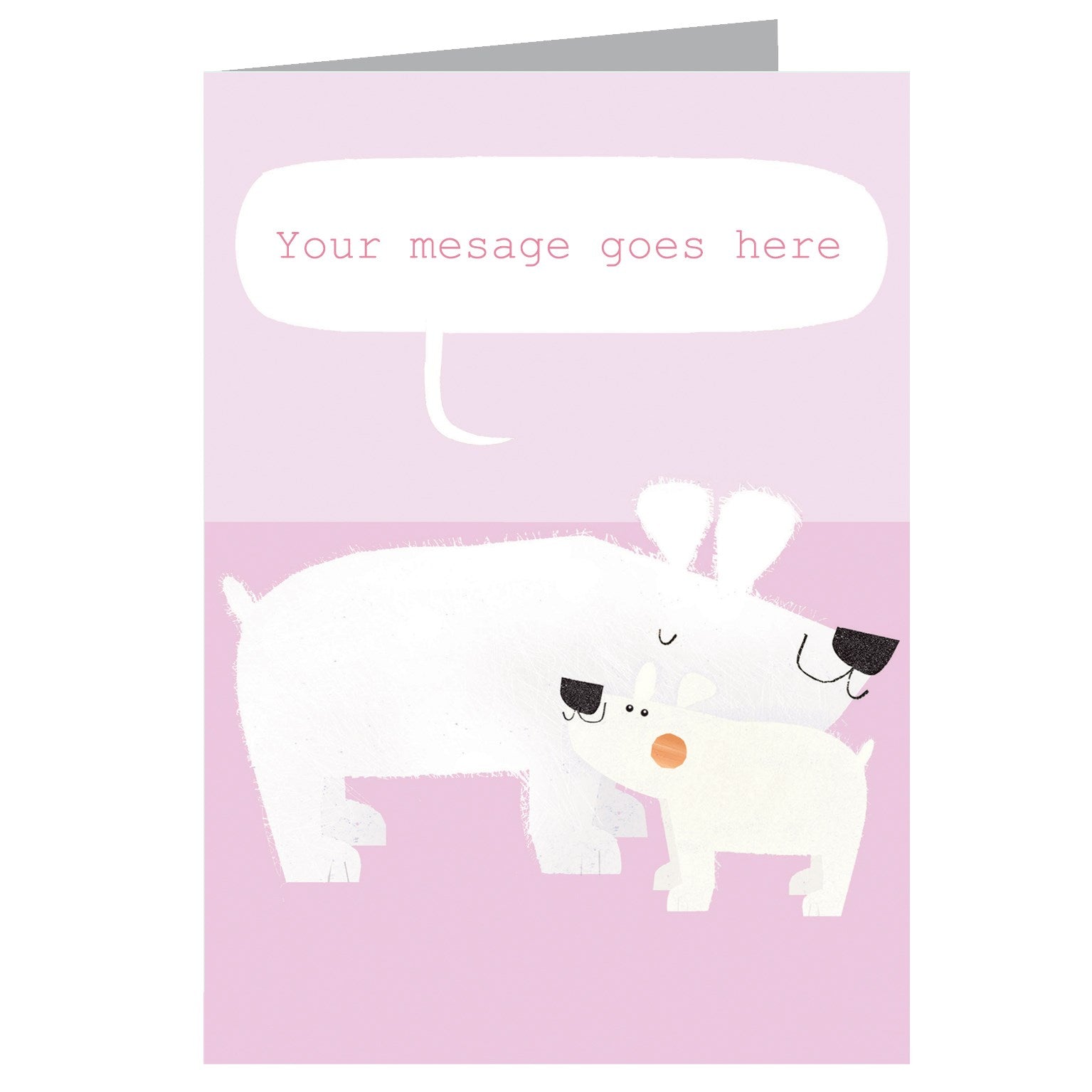 personalised polar bears card