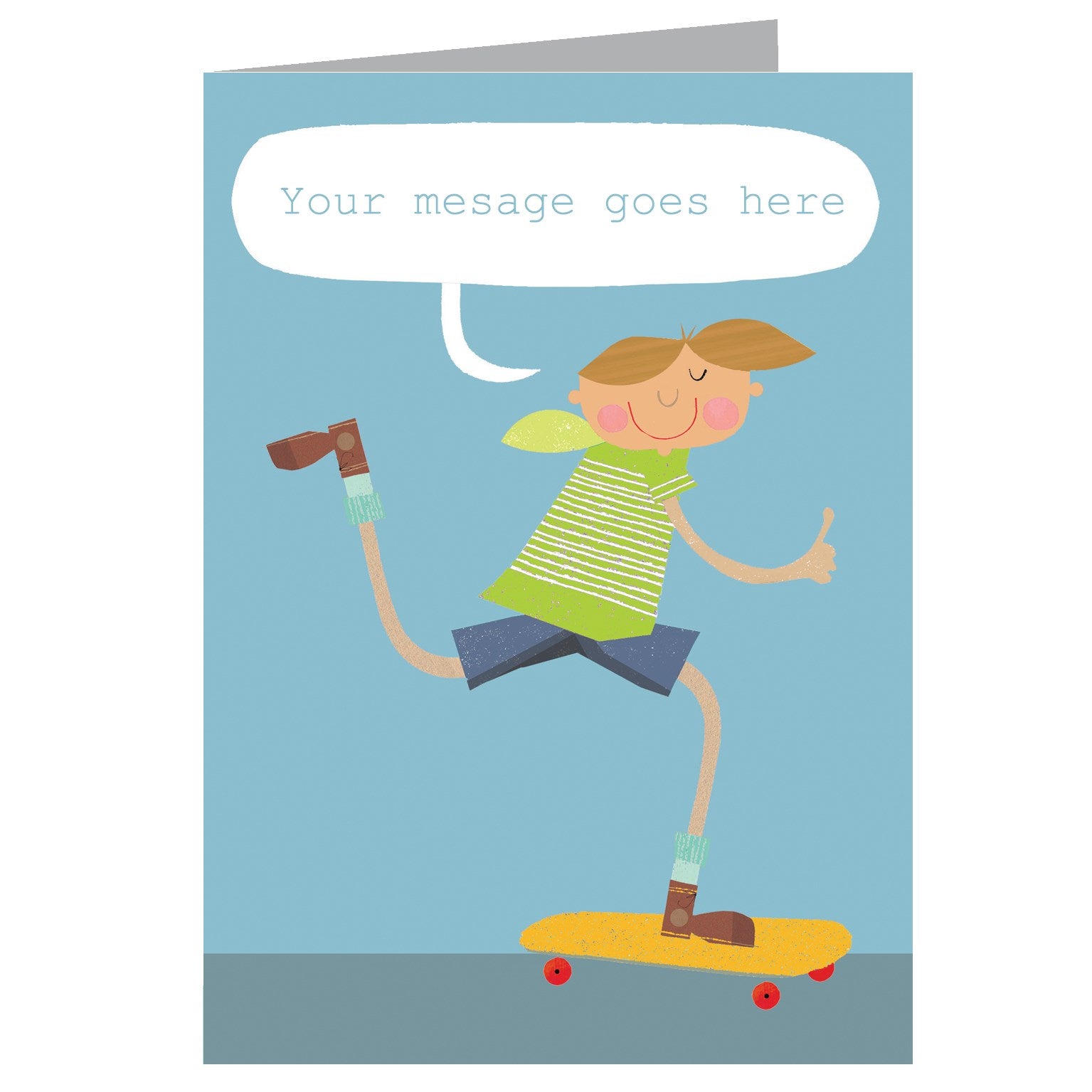 personalised skateboarder card