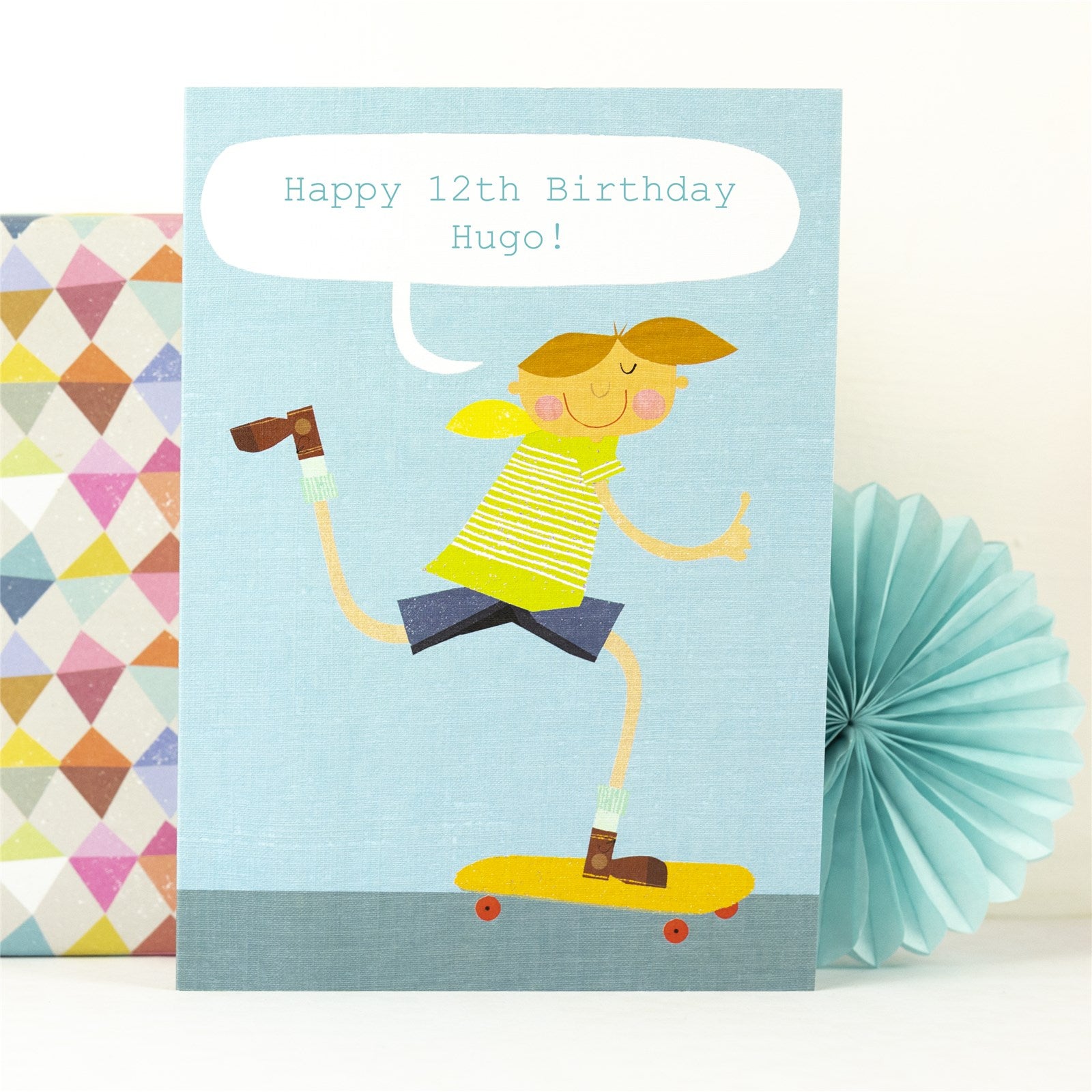 personalised skateboarder card