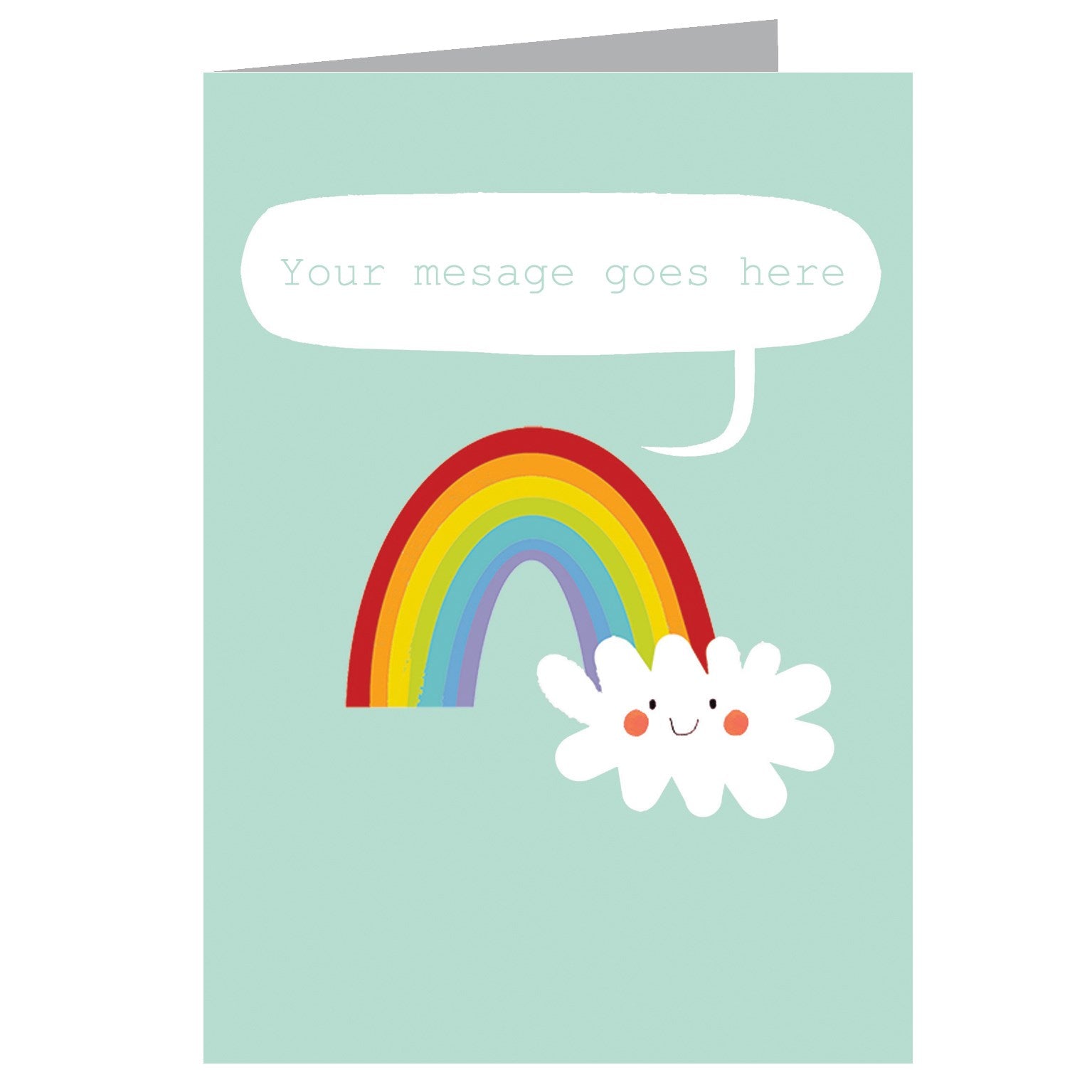 personalised rainbow card