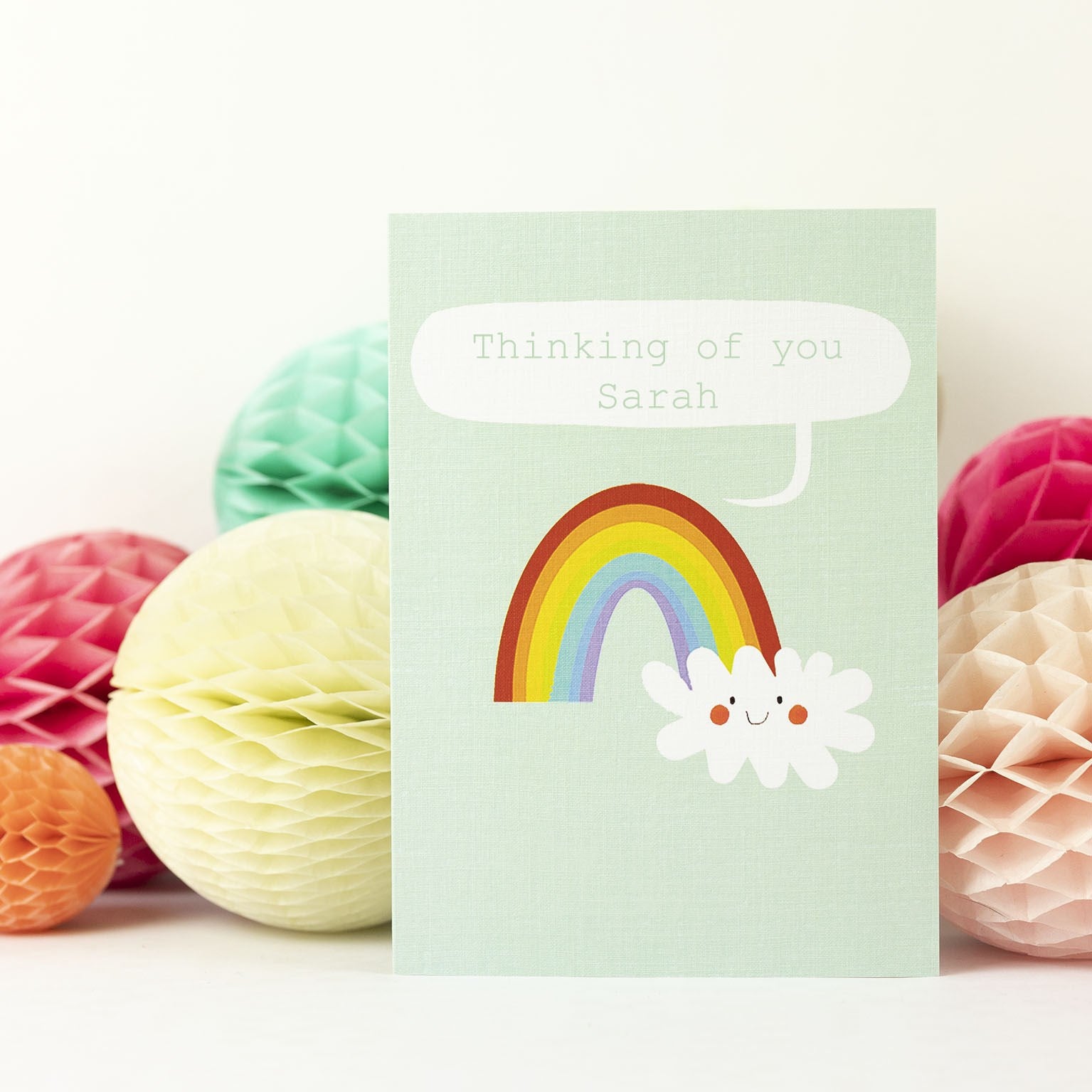 personalised rainbow card