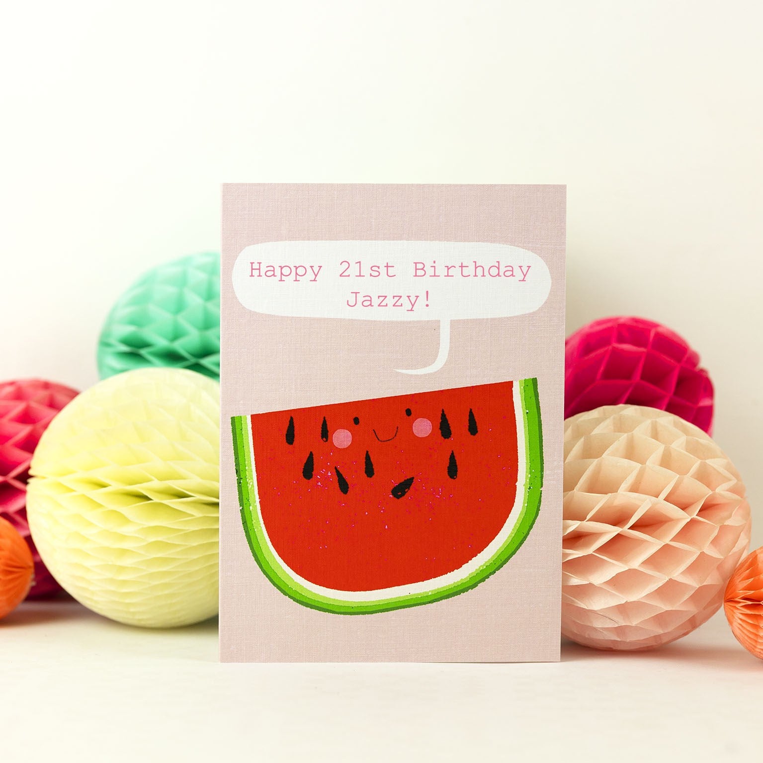 personalised watermelon card