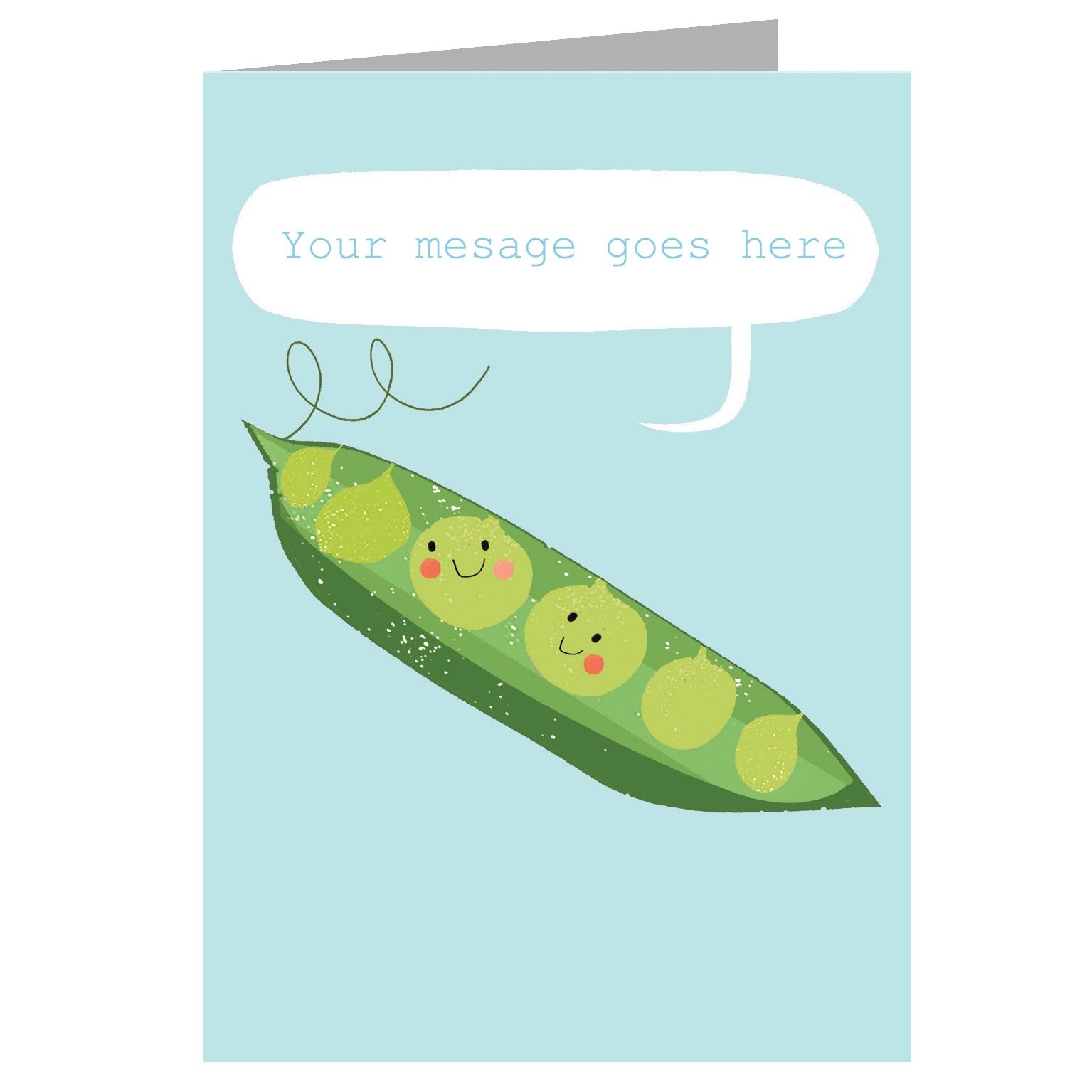 personalised blue peas card