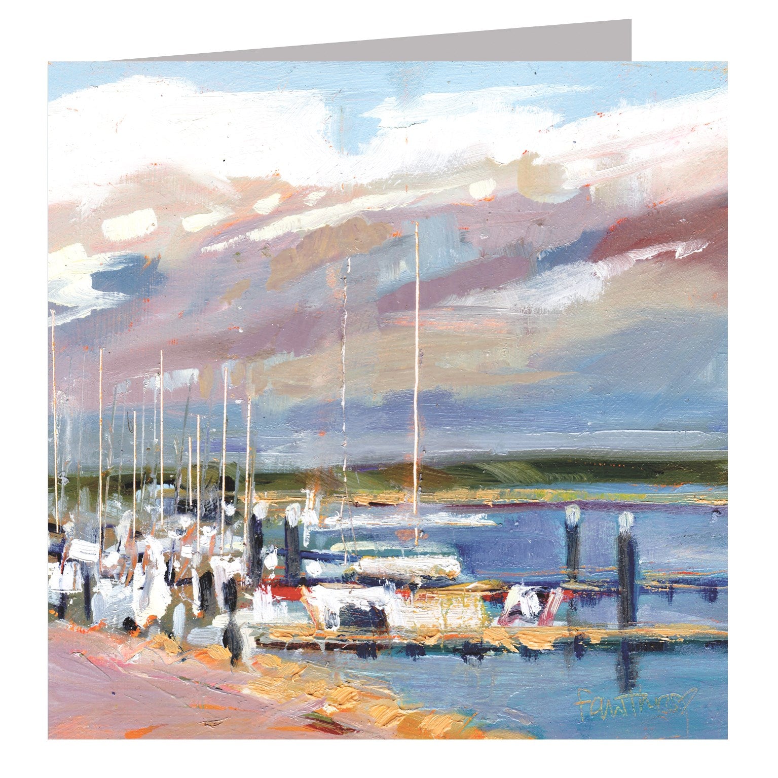 boats greetings card