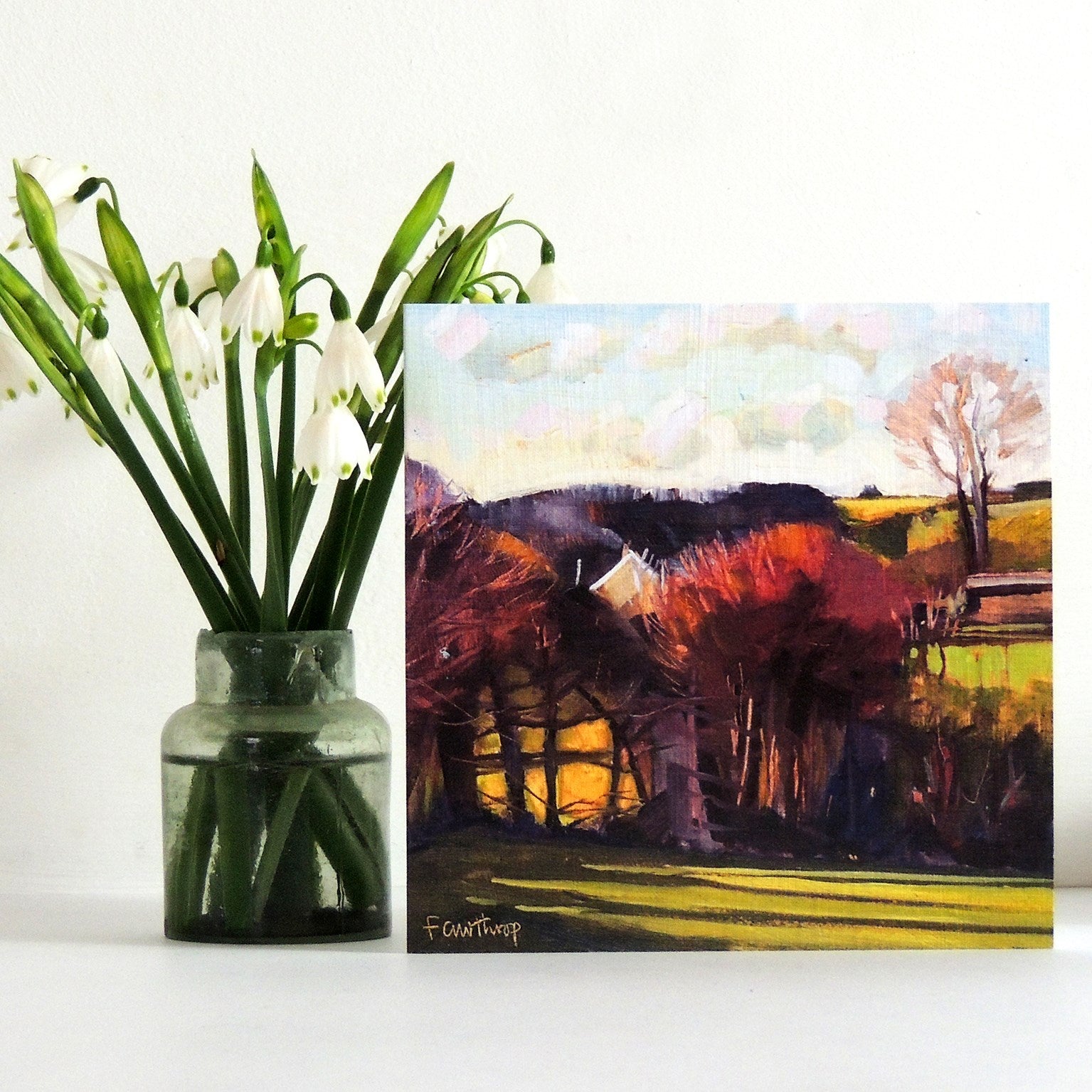 view from my garden, Dorset greetings card