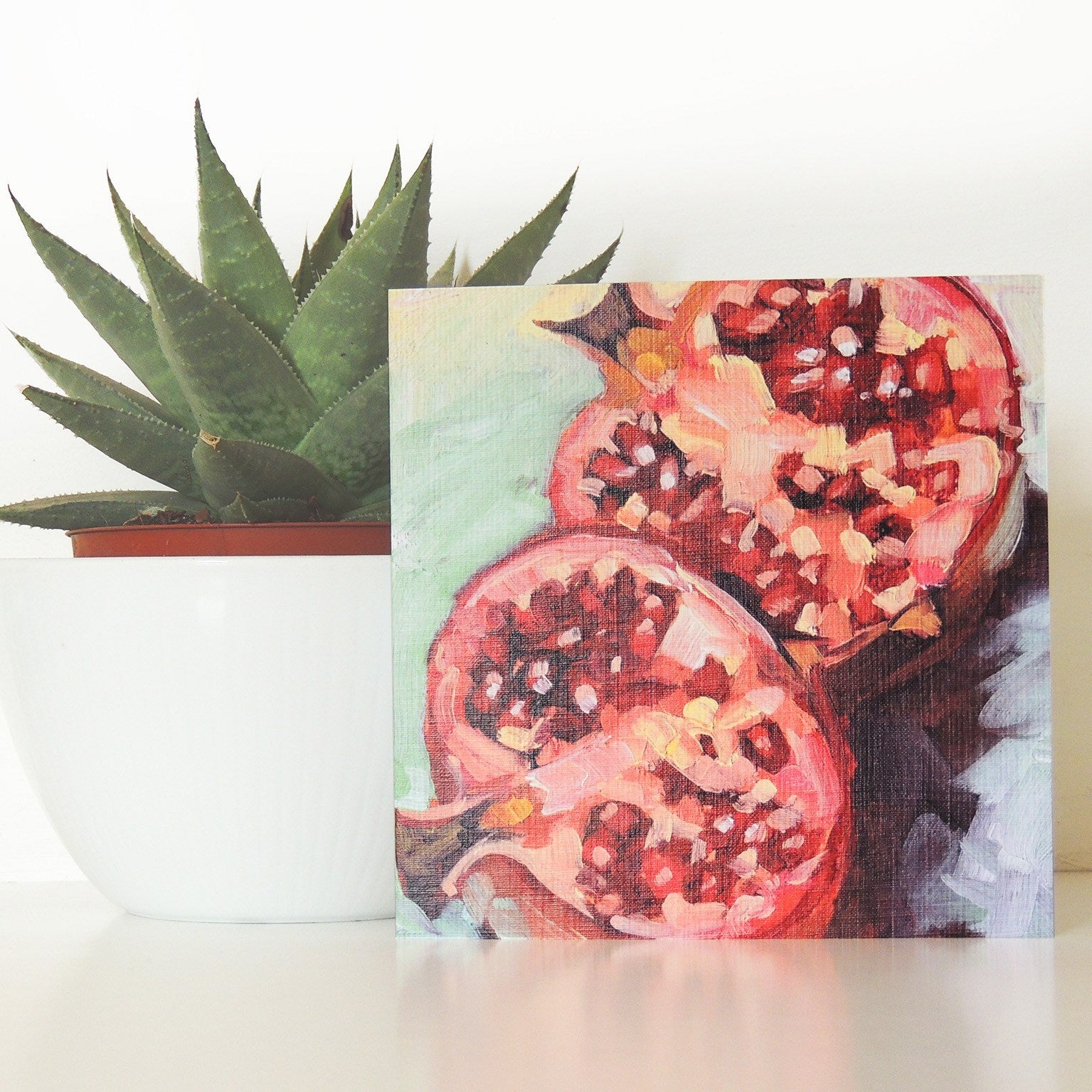 pomegranates greetings card