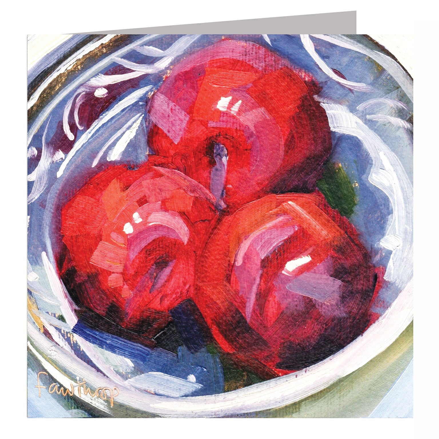 plums greetings card