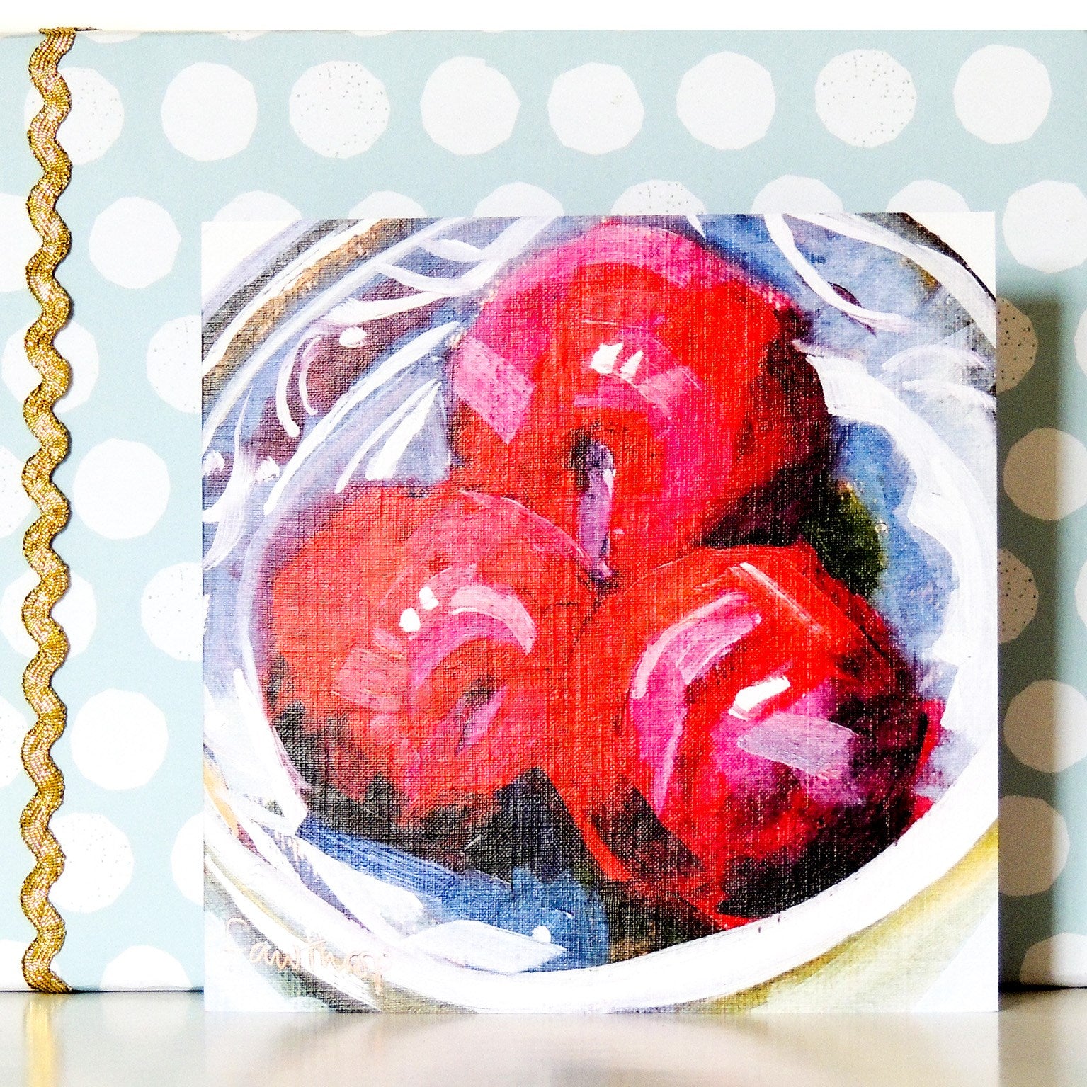 plums greetings card