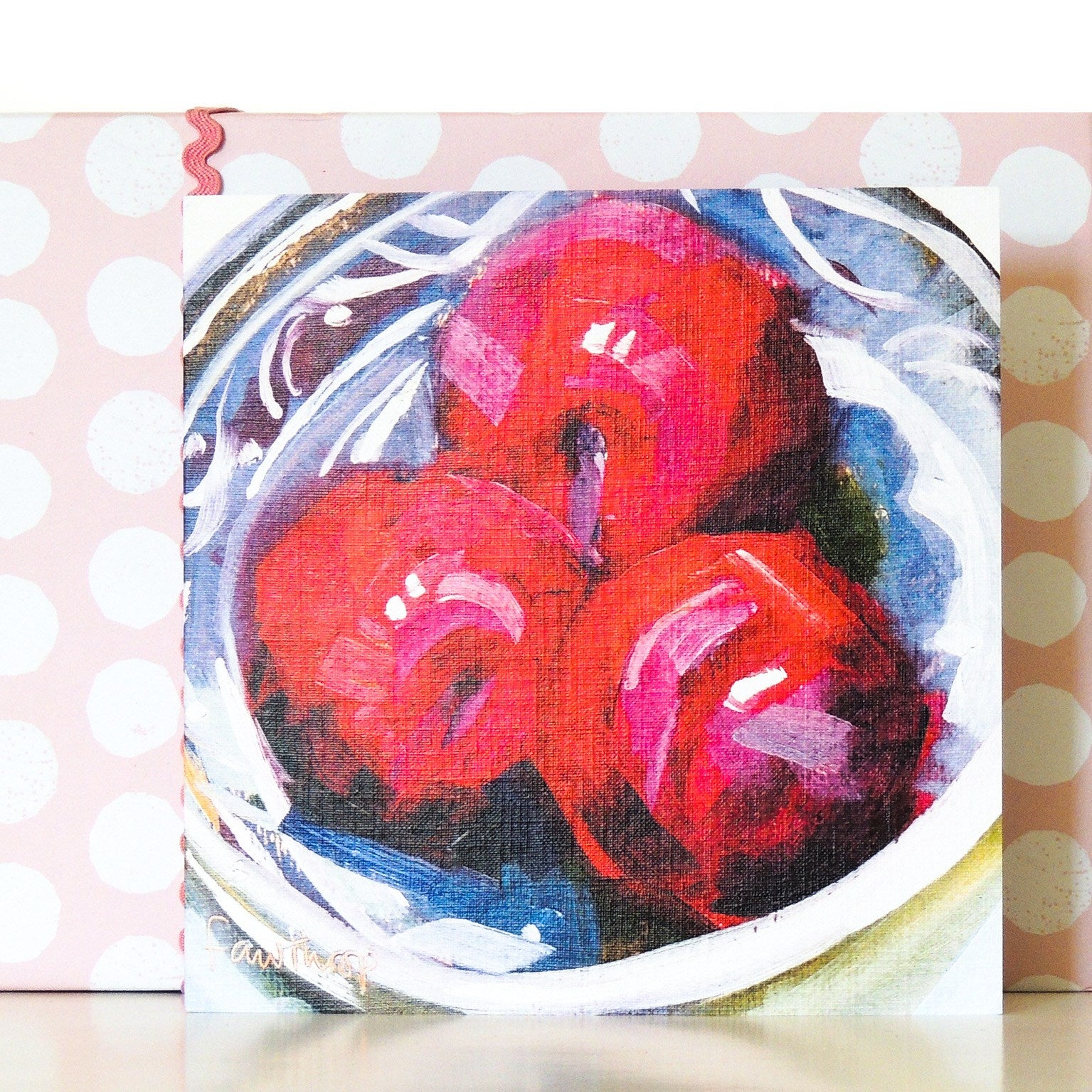 plums greetings card