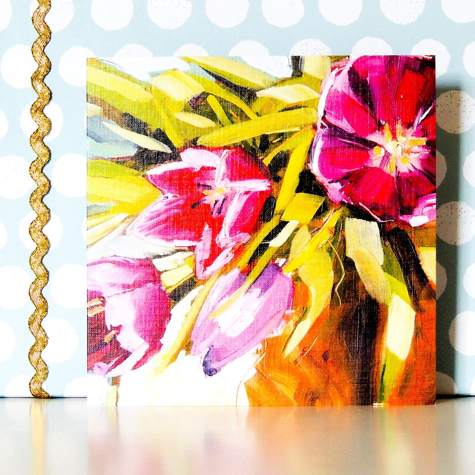 tulips greetings card