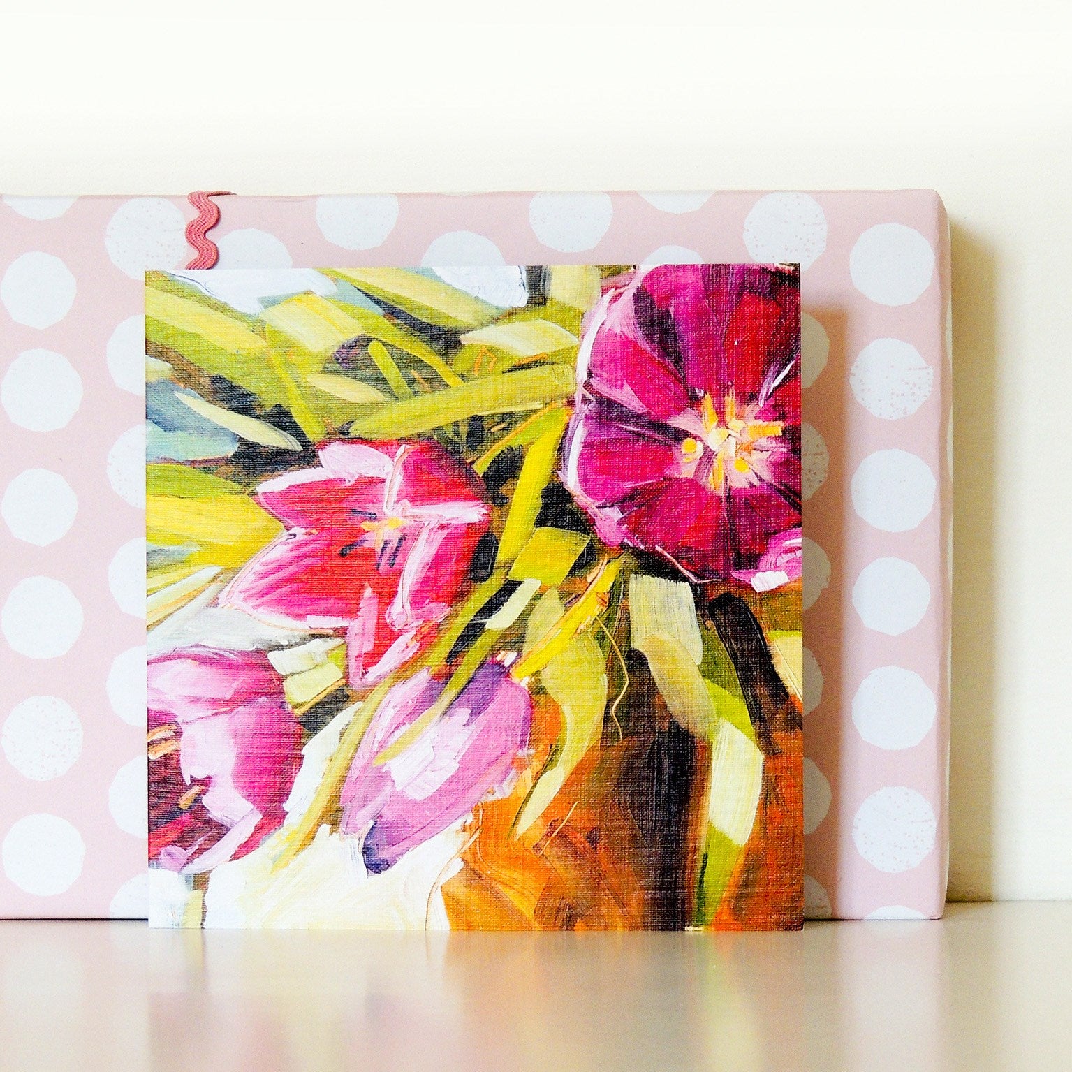 tulips greetings card