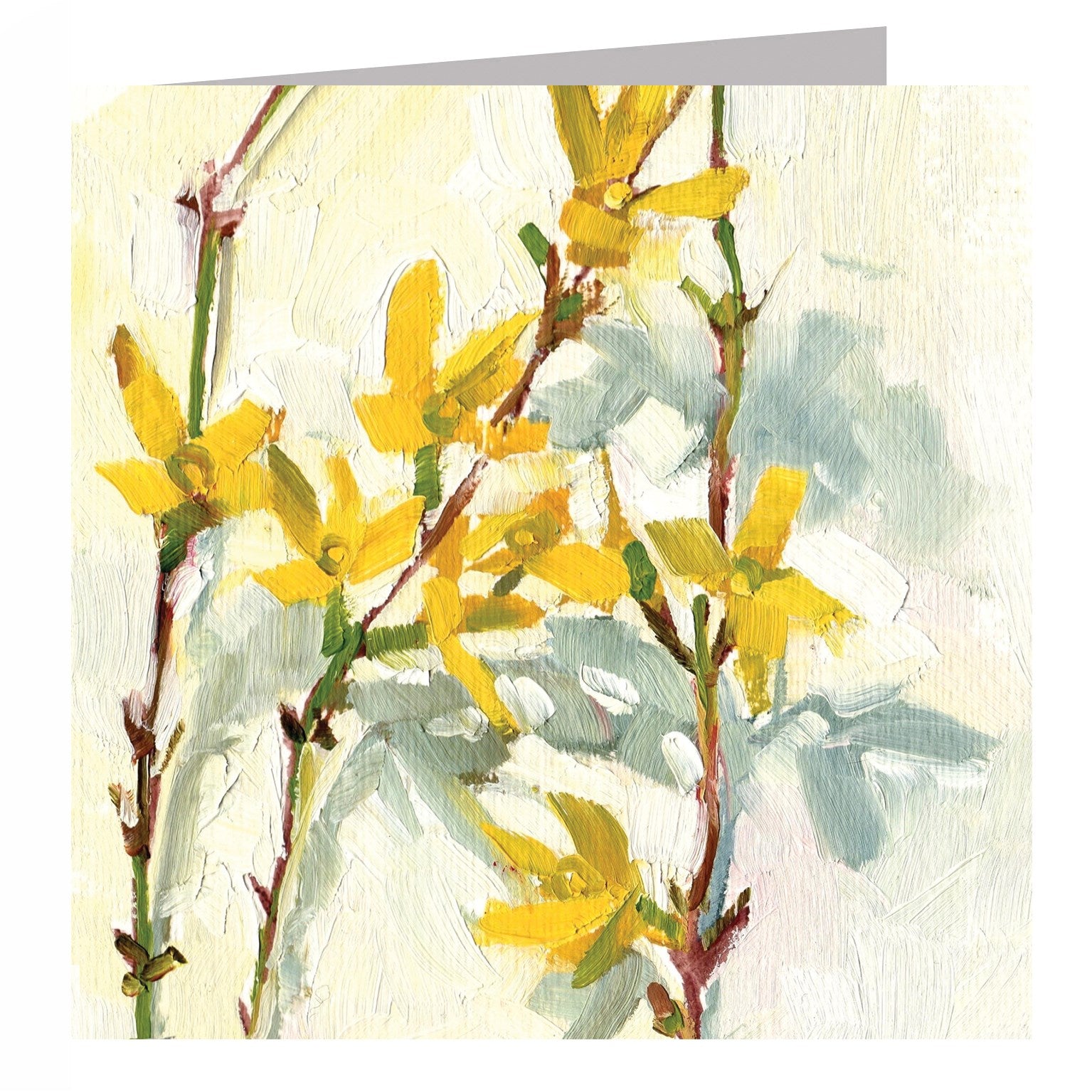 forsythia greetings card