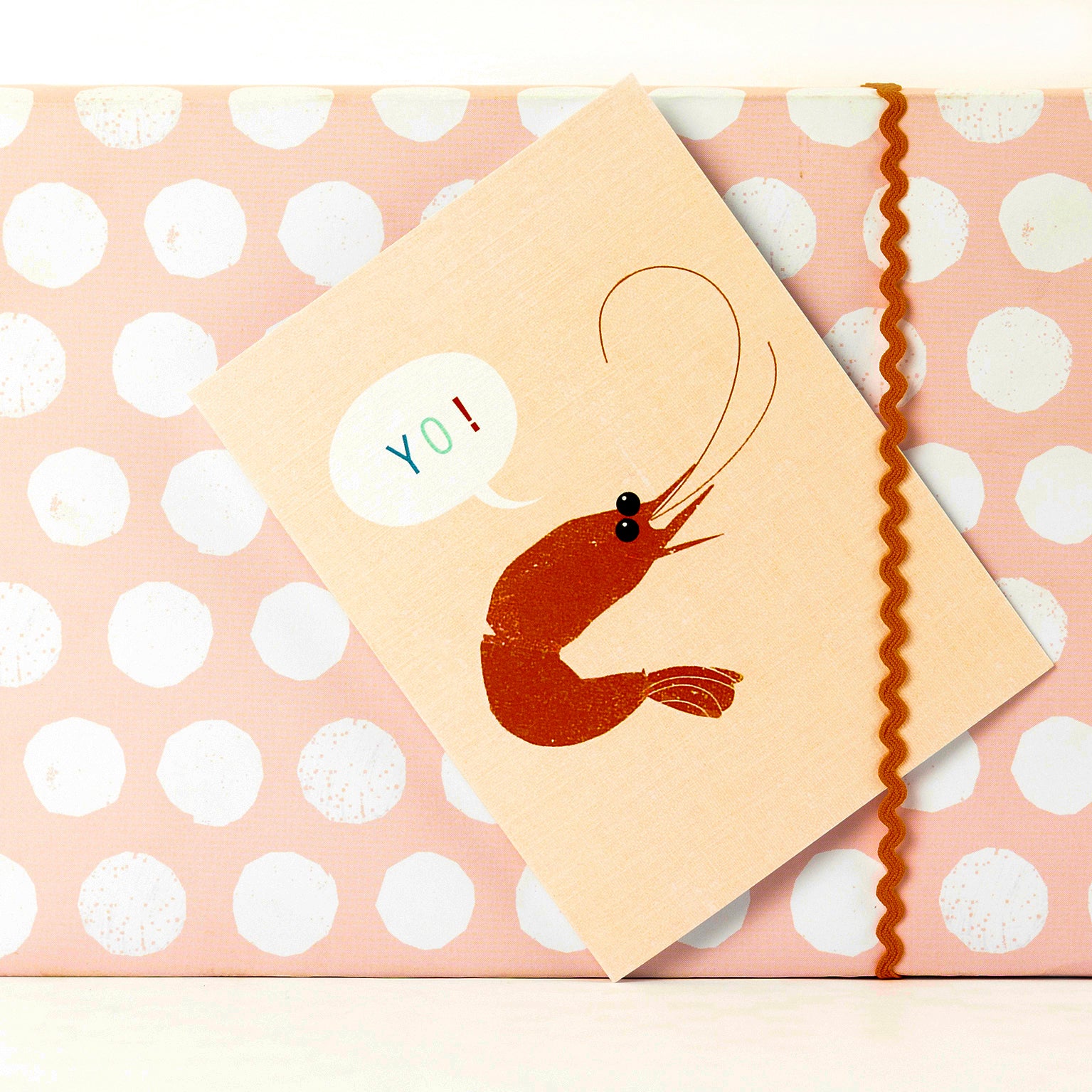 SM07 mini prawn greetings card