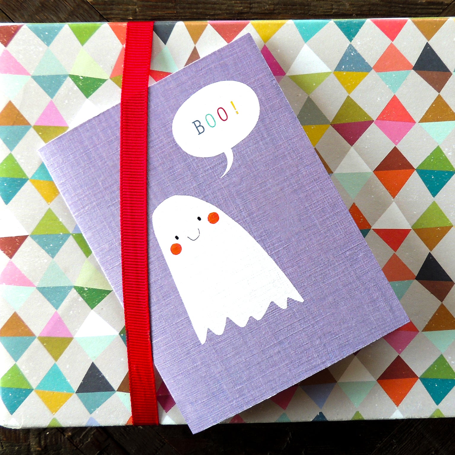 SM14 mini ghost greetings card