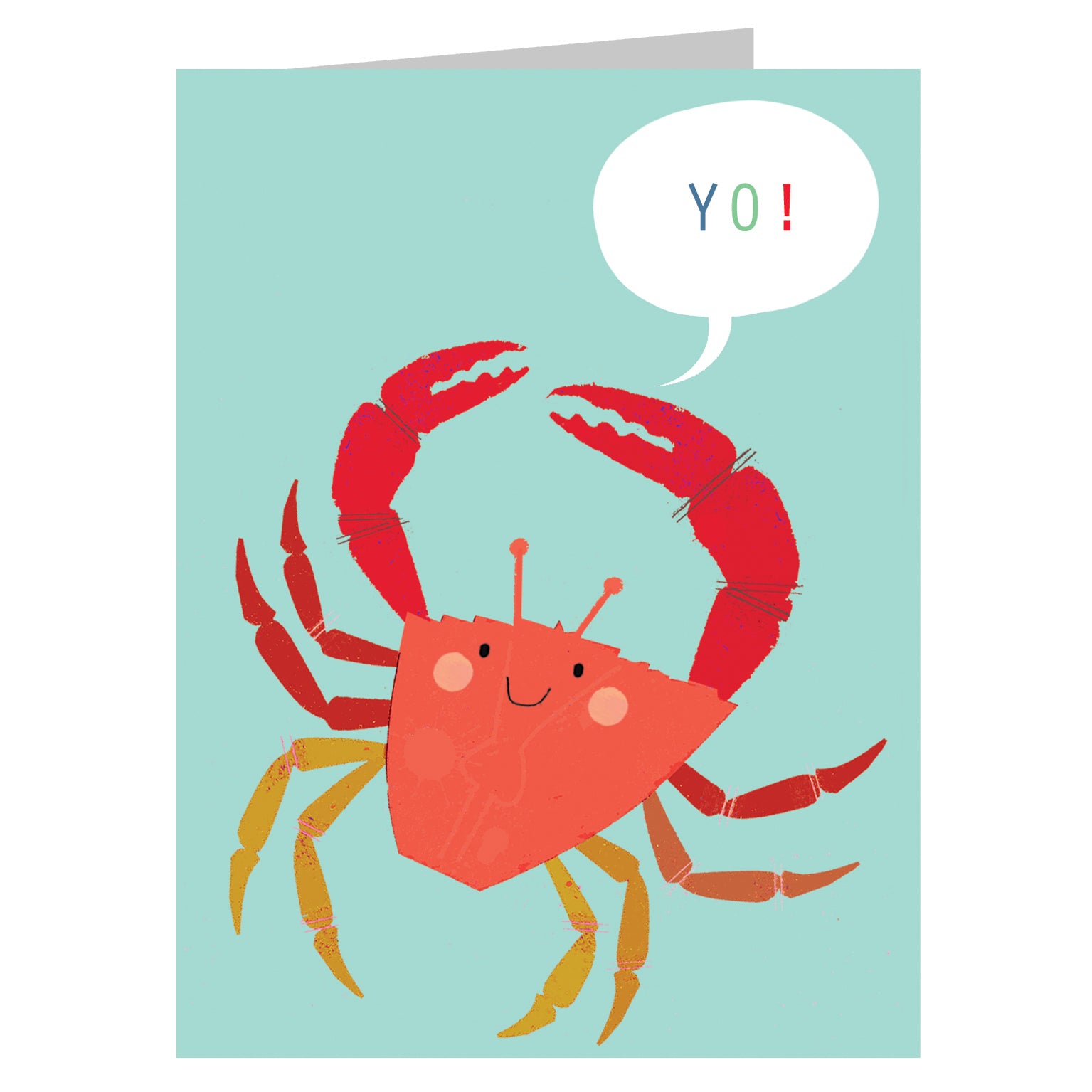 SM23 mini crab greetings card