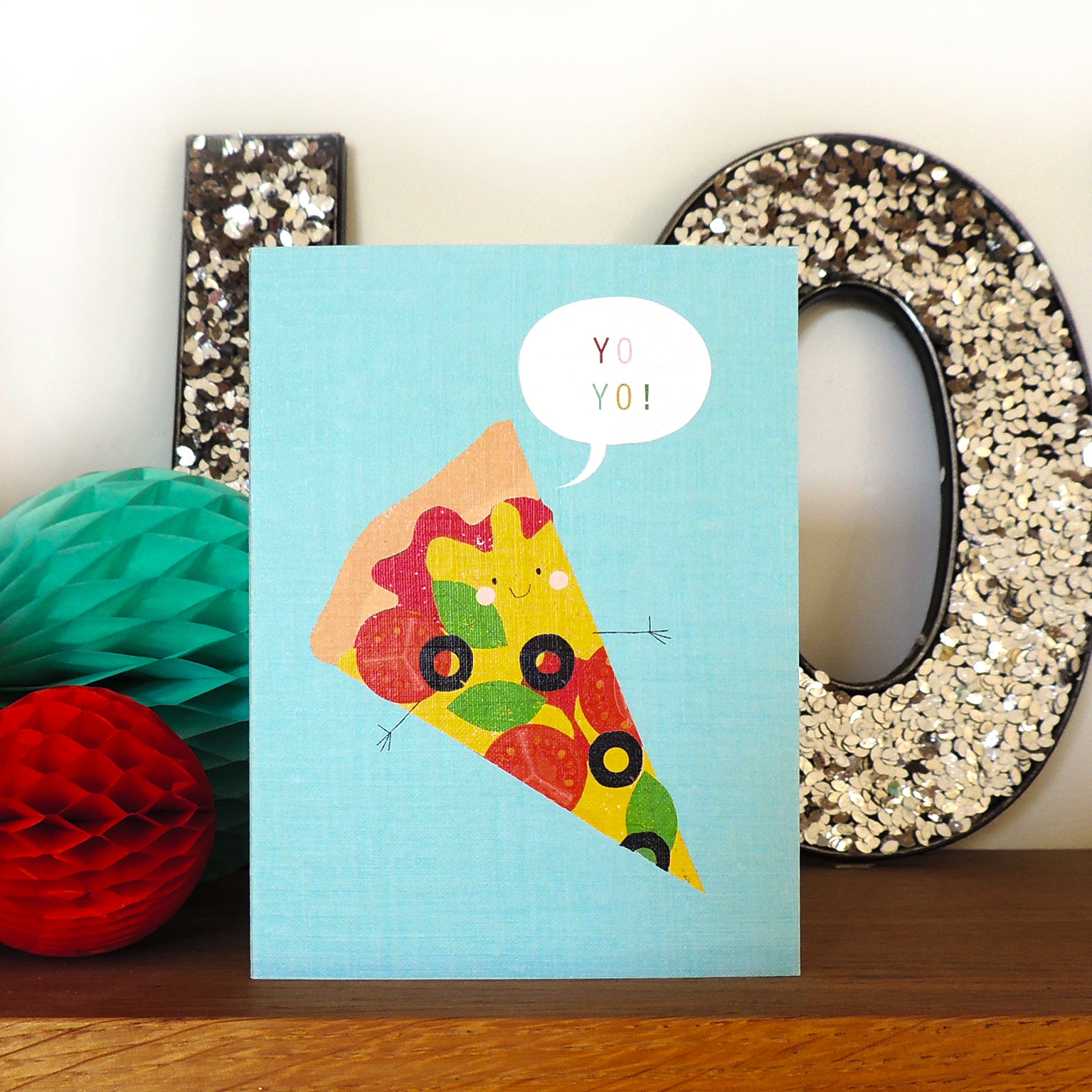 SM32 mini pizza greetings card