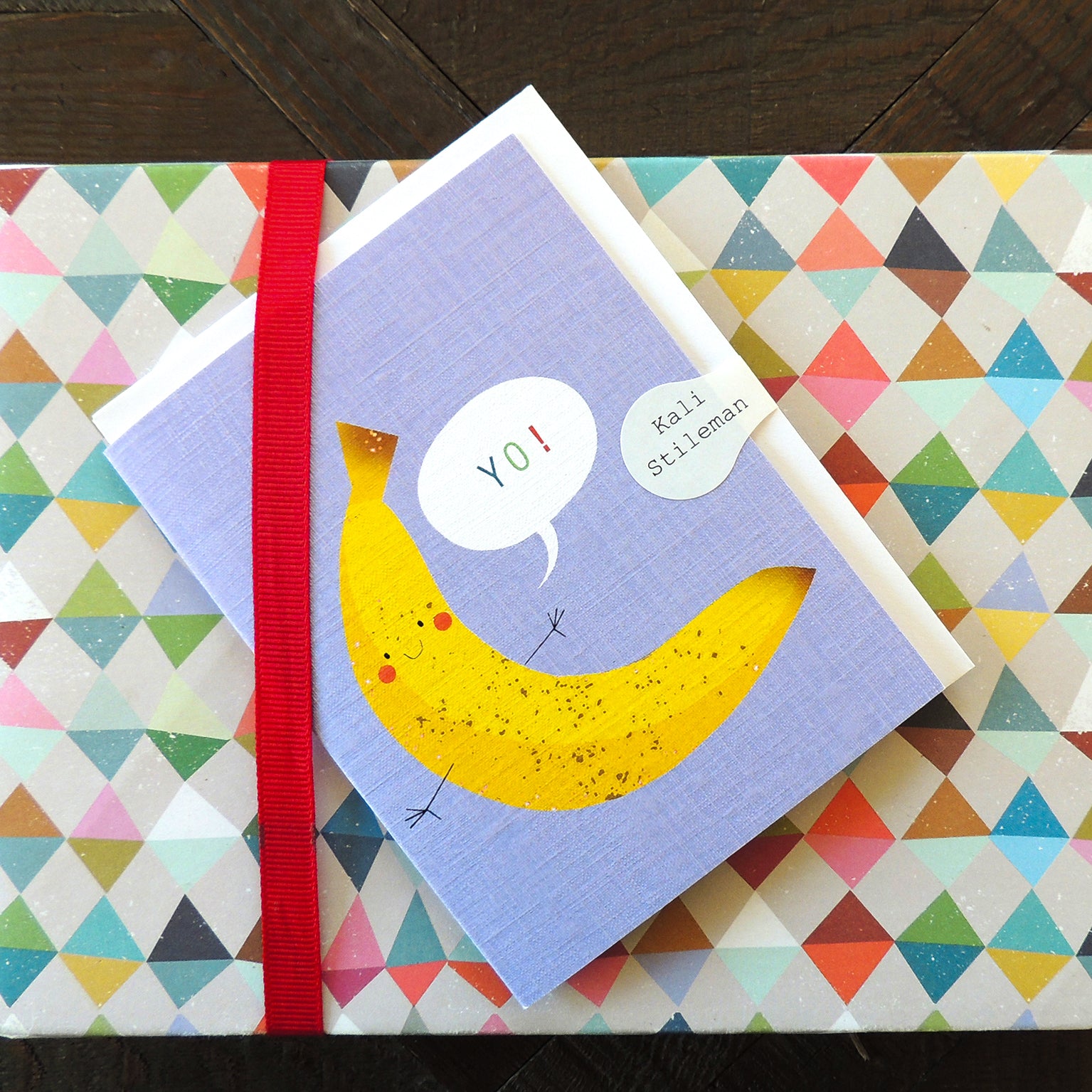 SM34 mini banana greetings card