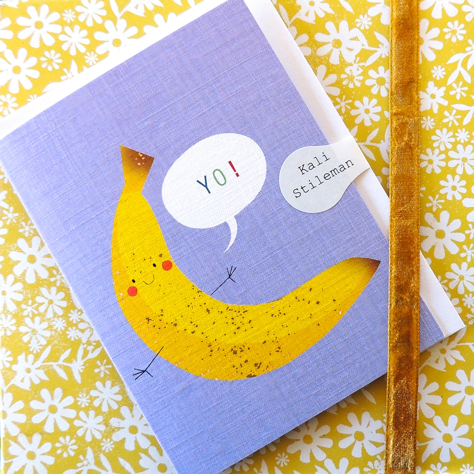 SM34 mini banana greetings card