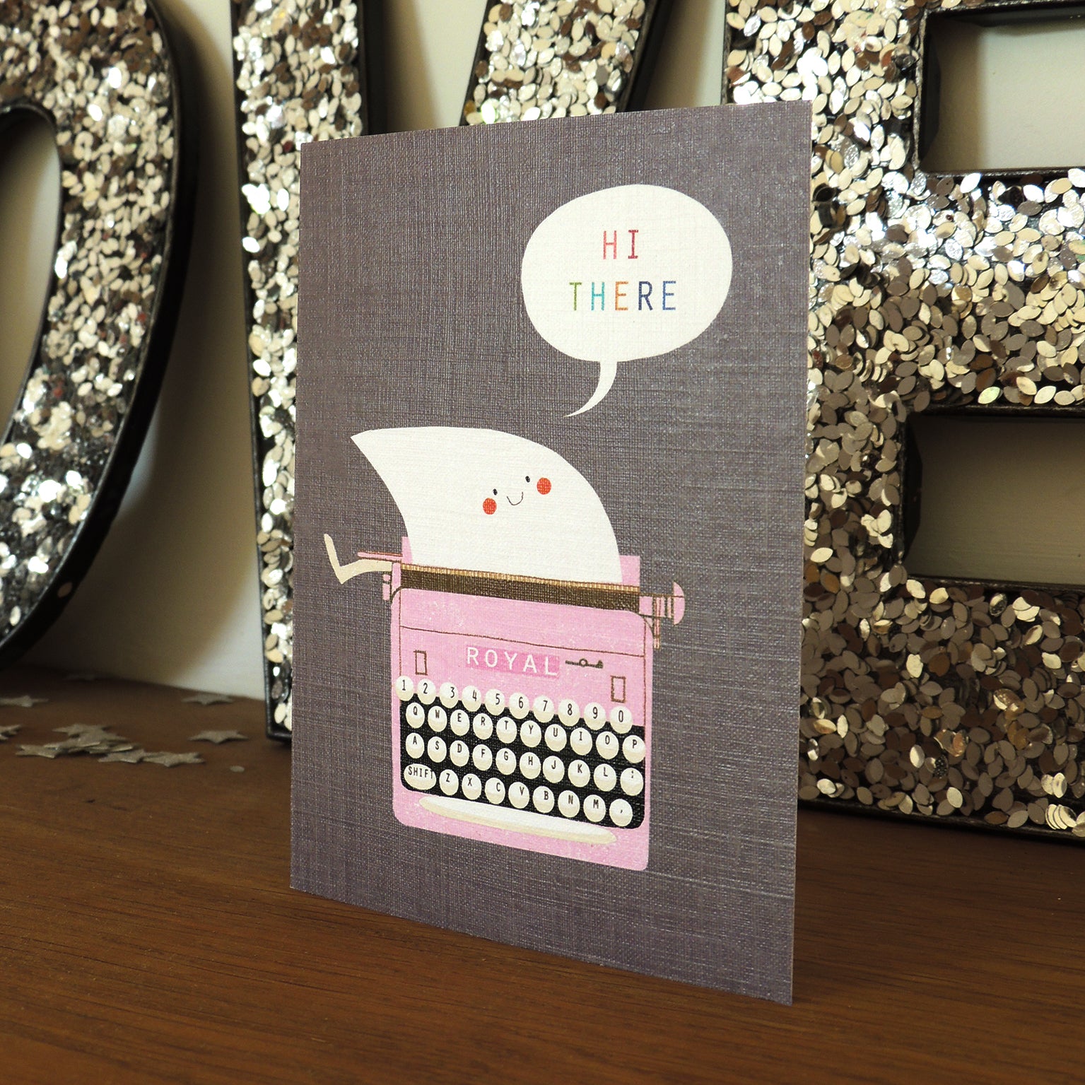 SM35 mini typewriter greetings card