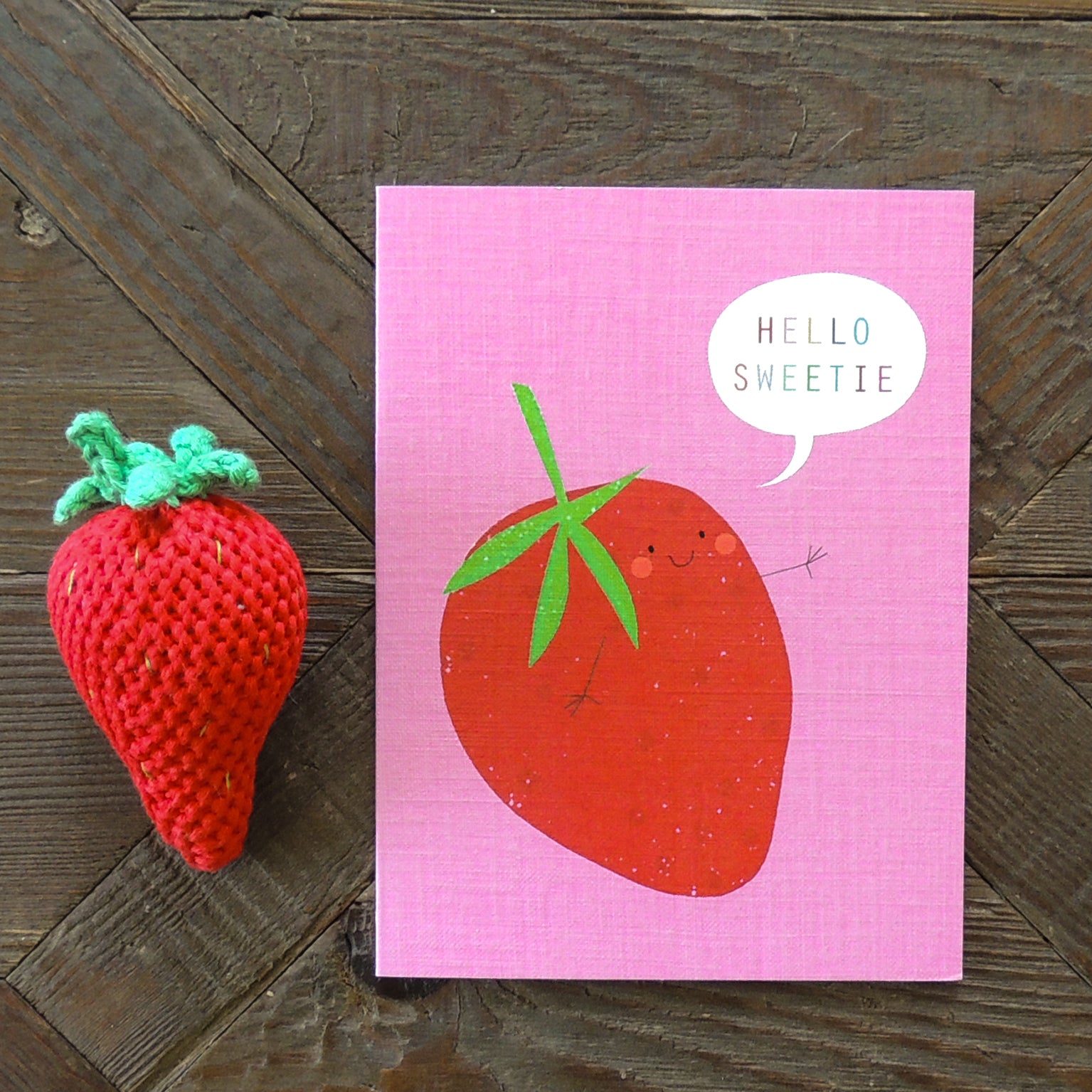 SM36 mini strawberry greetings card