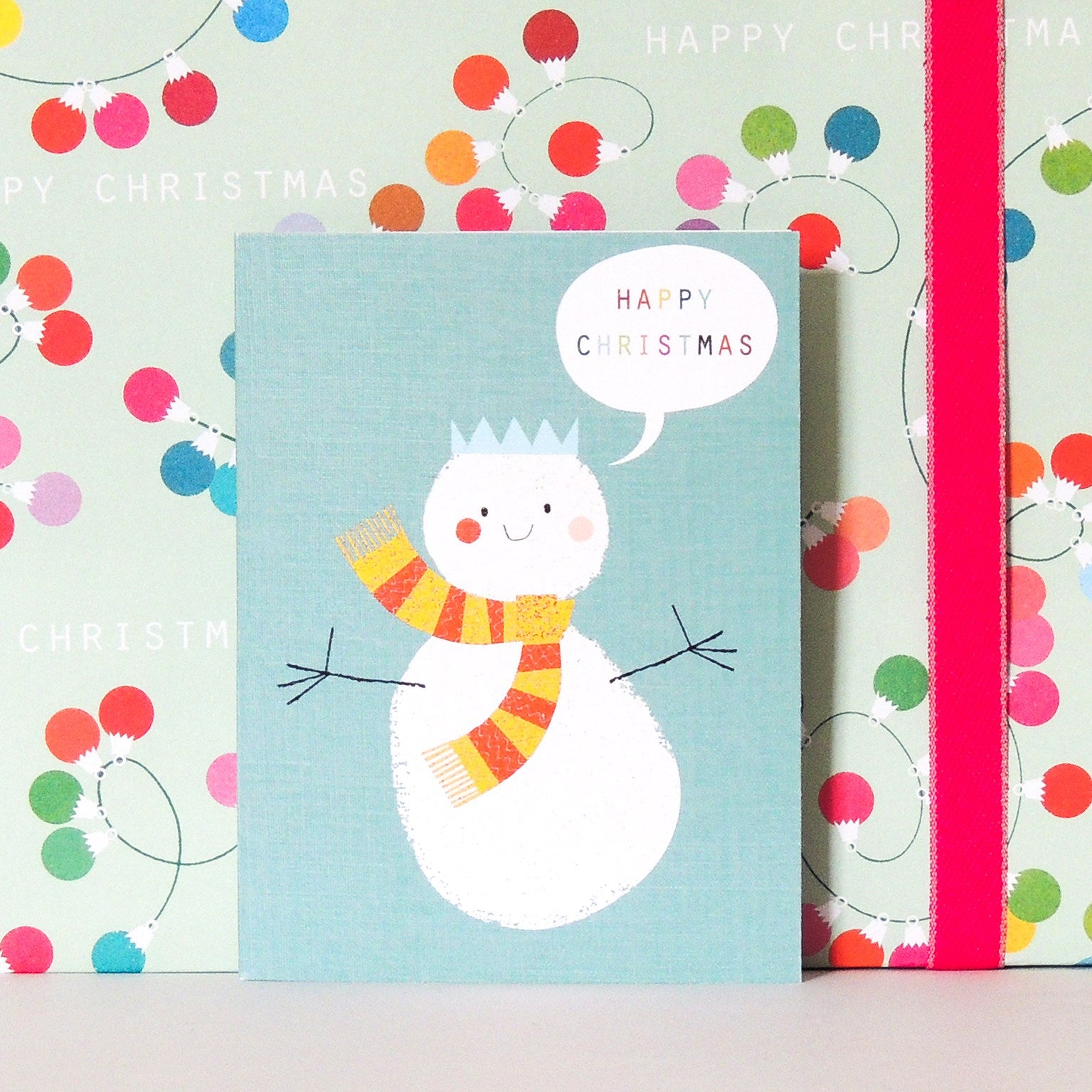 SM52 mini snowman Christmas card