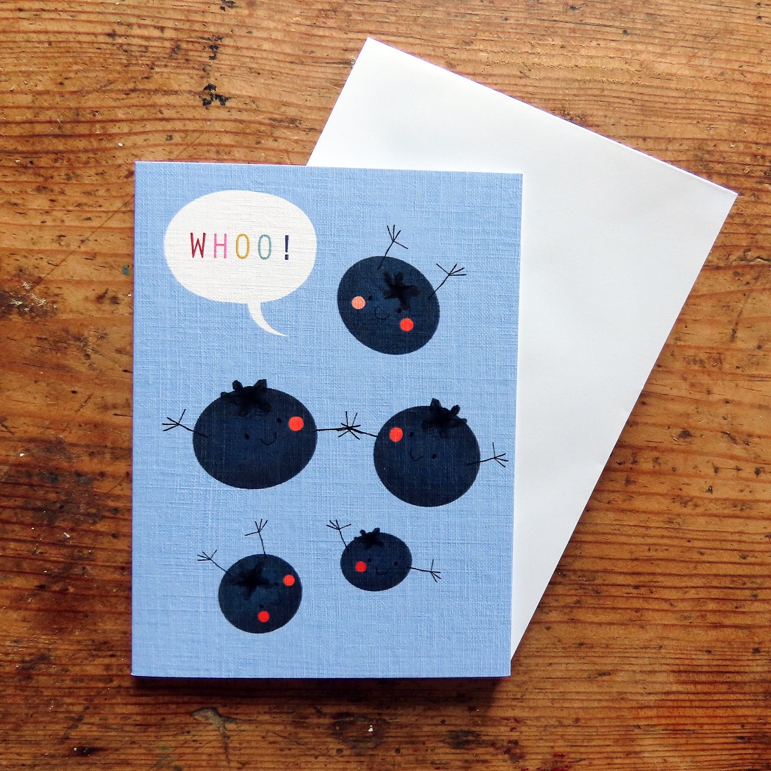 SM66 mini blueberries greetings card