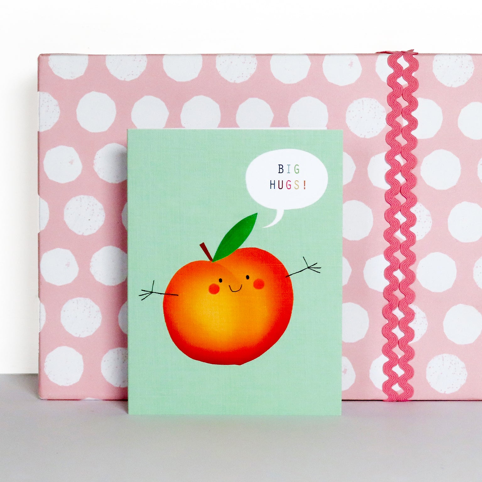 SM68 mini peach greetings card