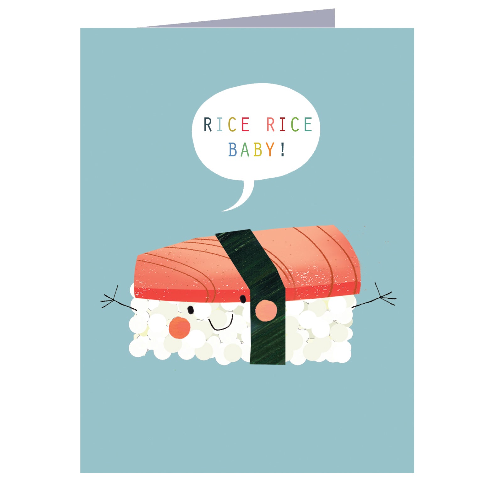 SM71 mini sushi greetings card