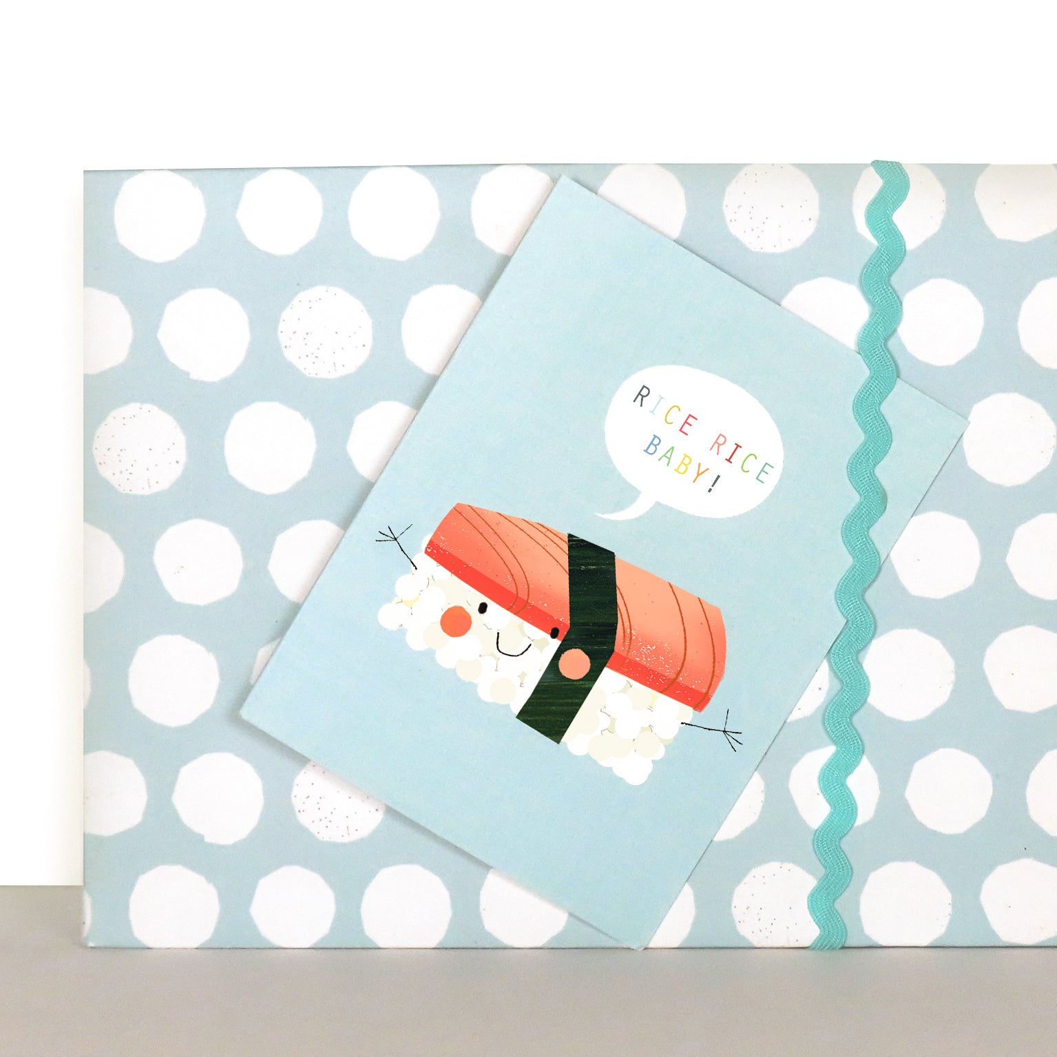 SM71 mini sushi greetings card