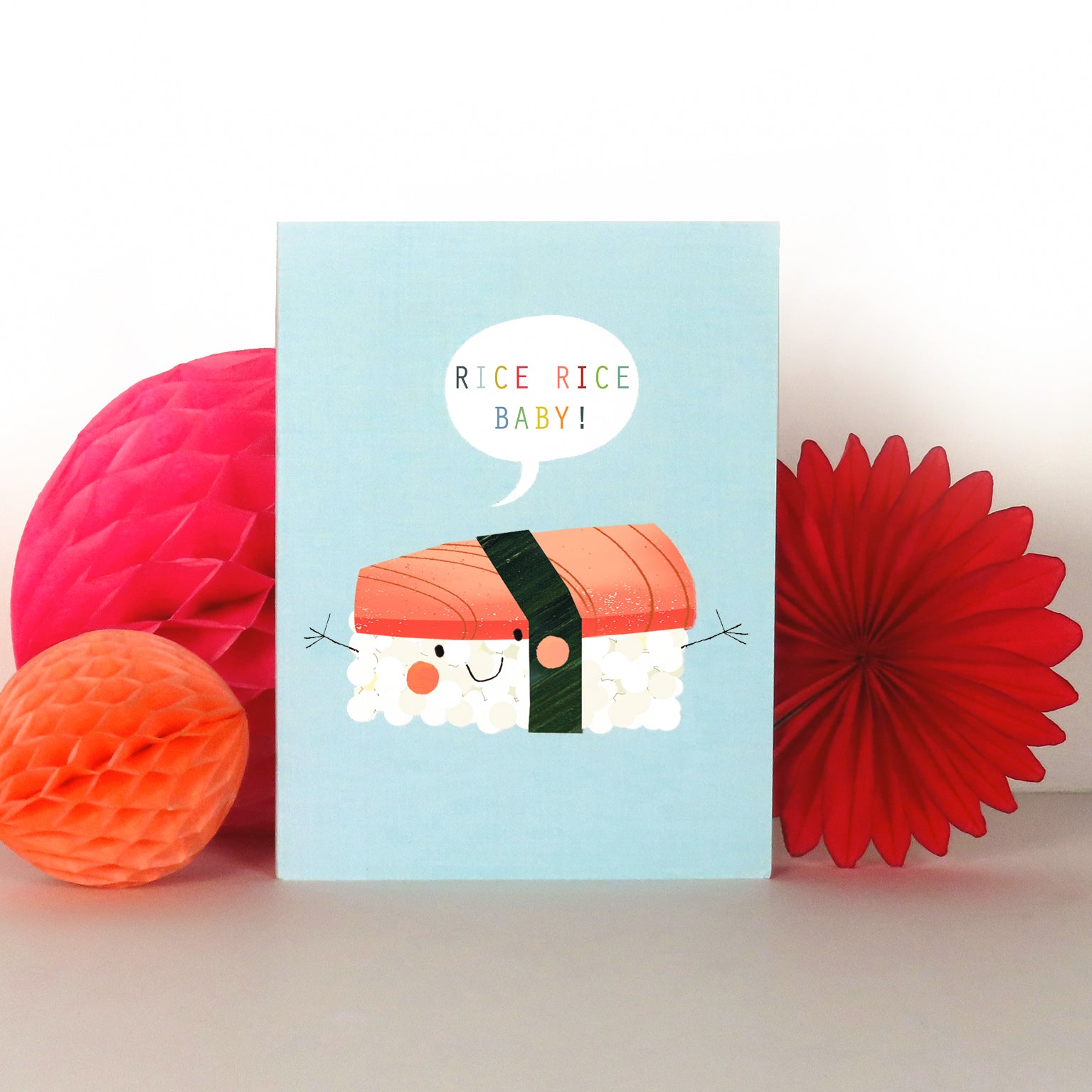 SM71 mini sushi greetings card