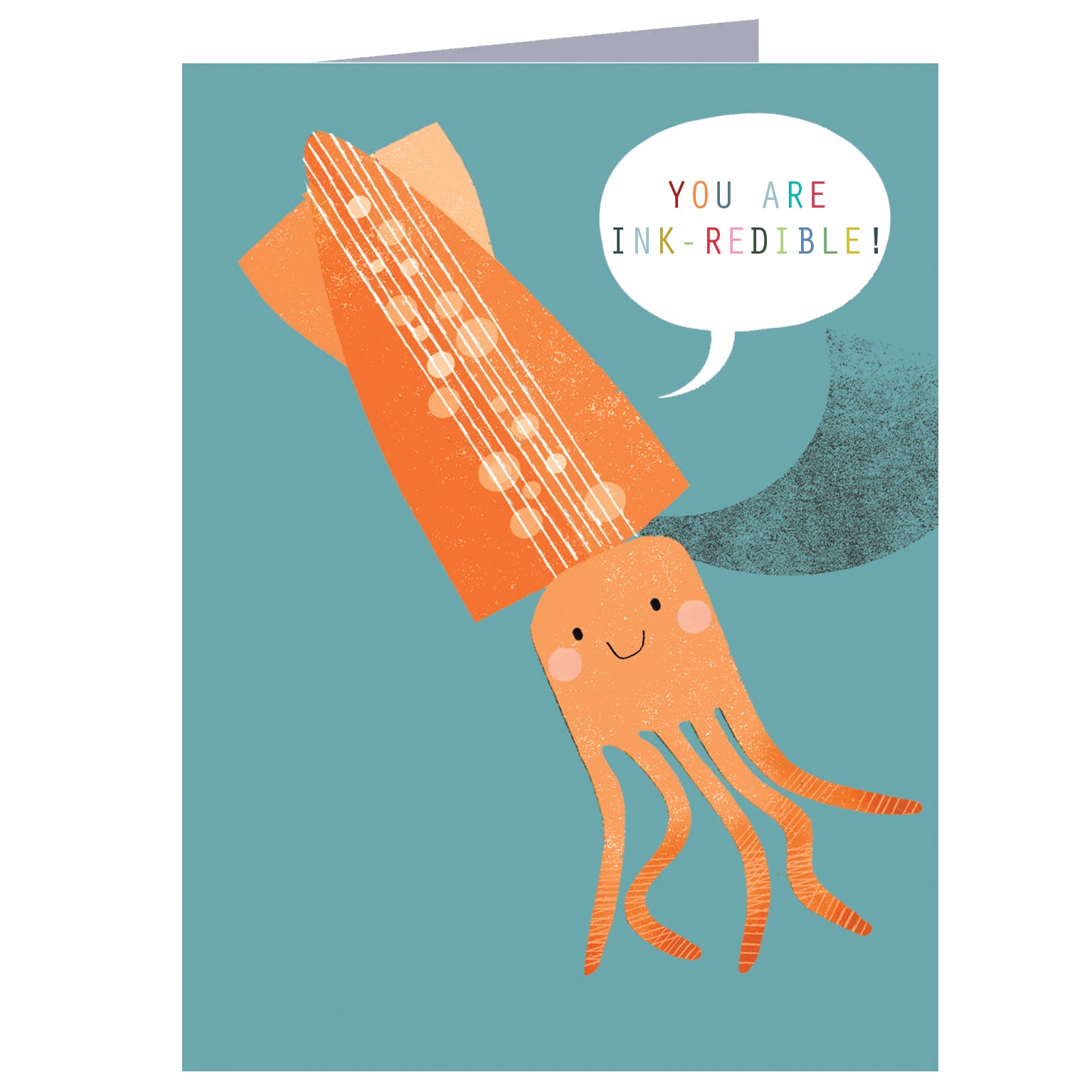 SM72 mini squid greetings card