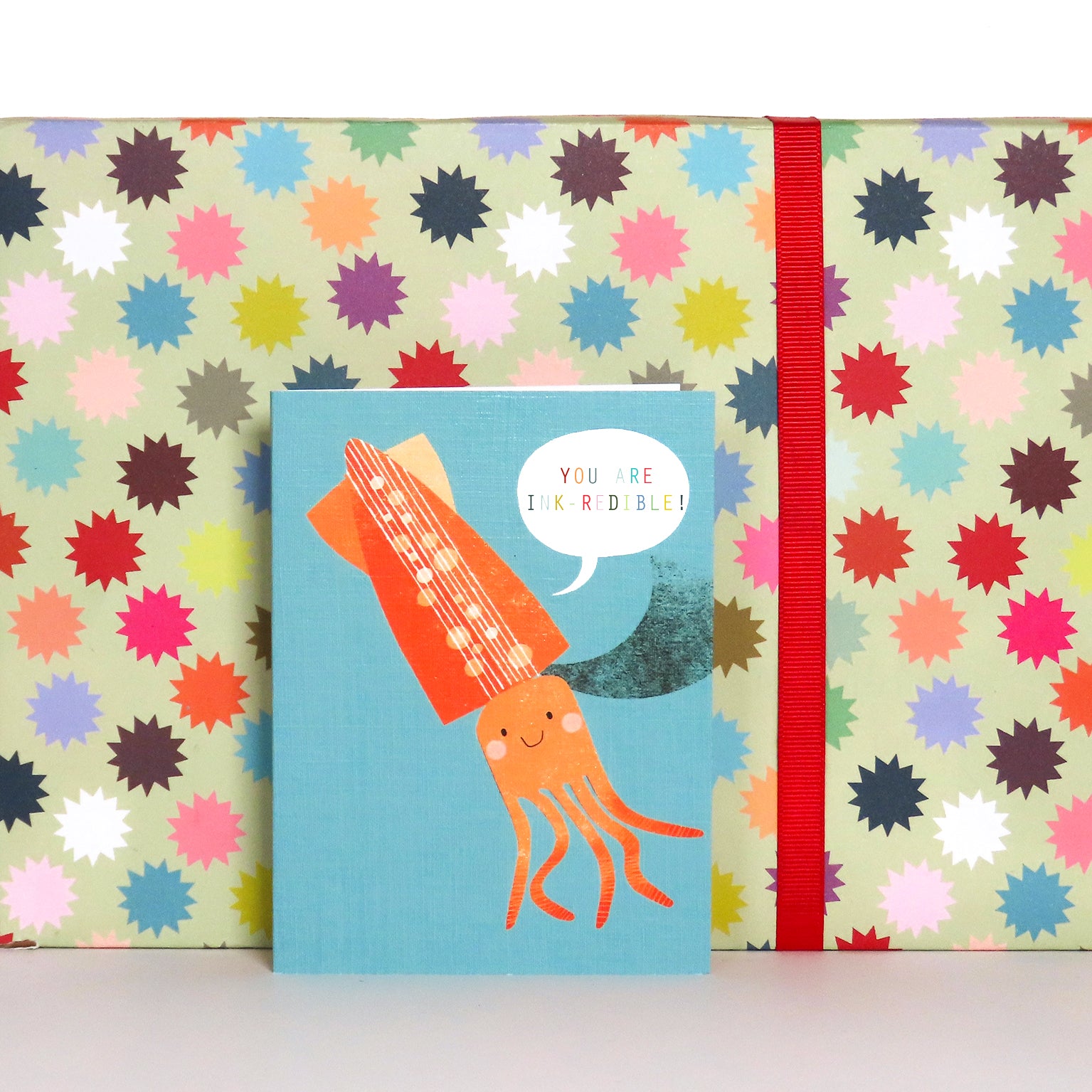 SM72 mini squid greetings card