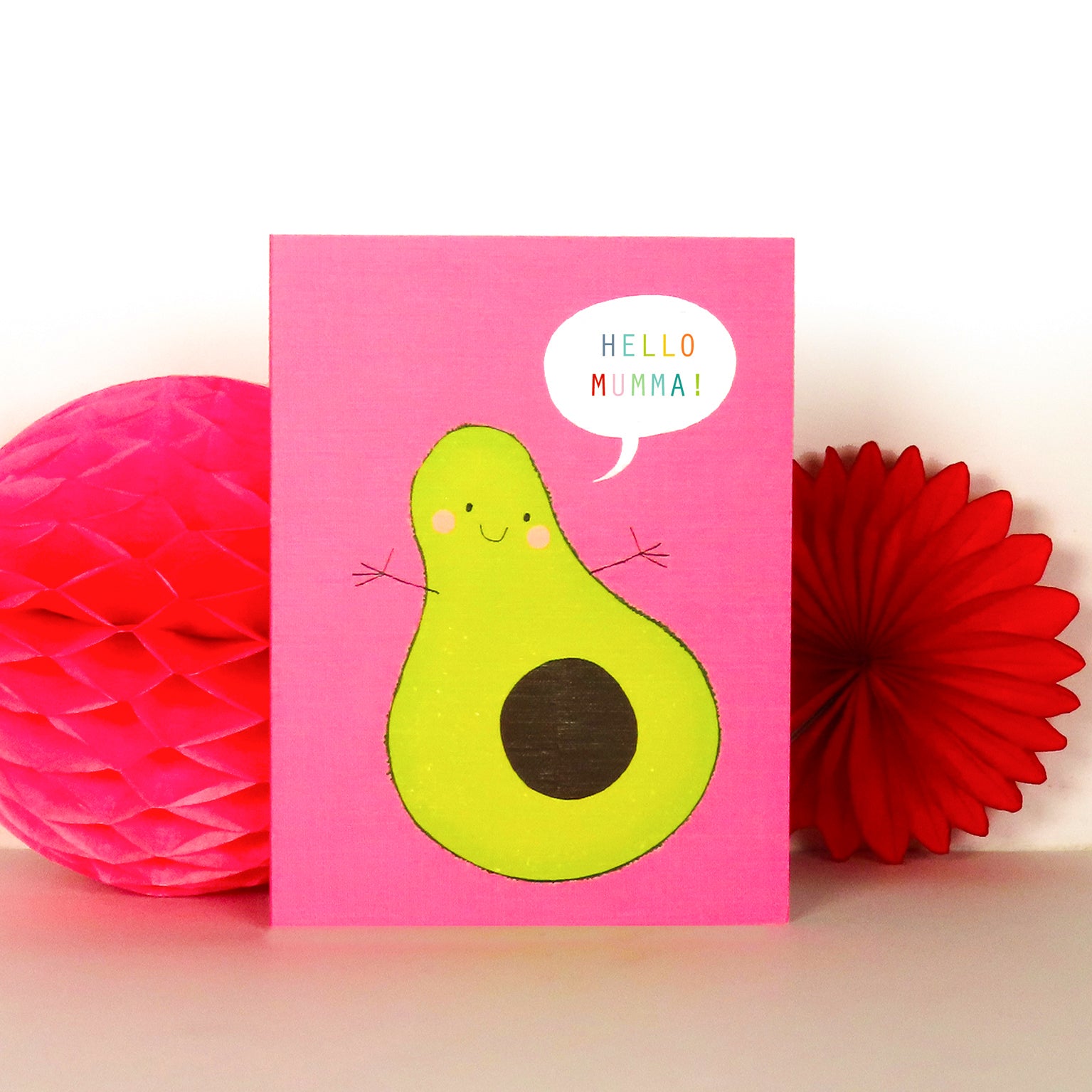 SM75 mini avocado greetings card