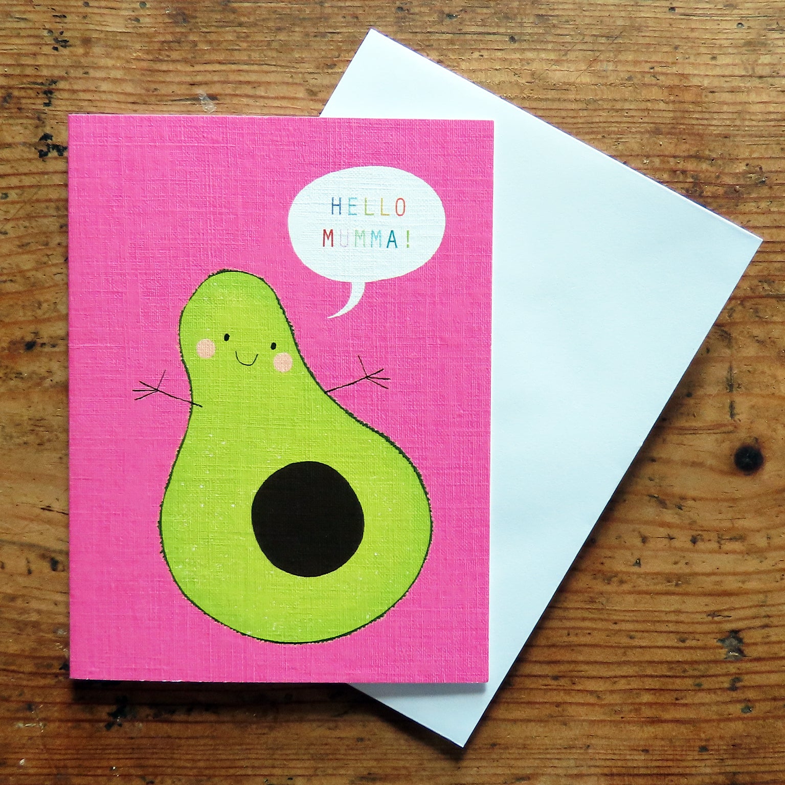 SM75 mini avocado greetings card