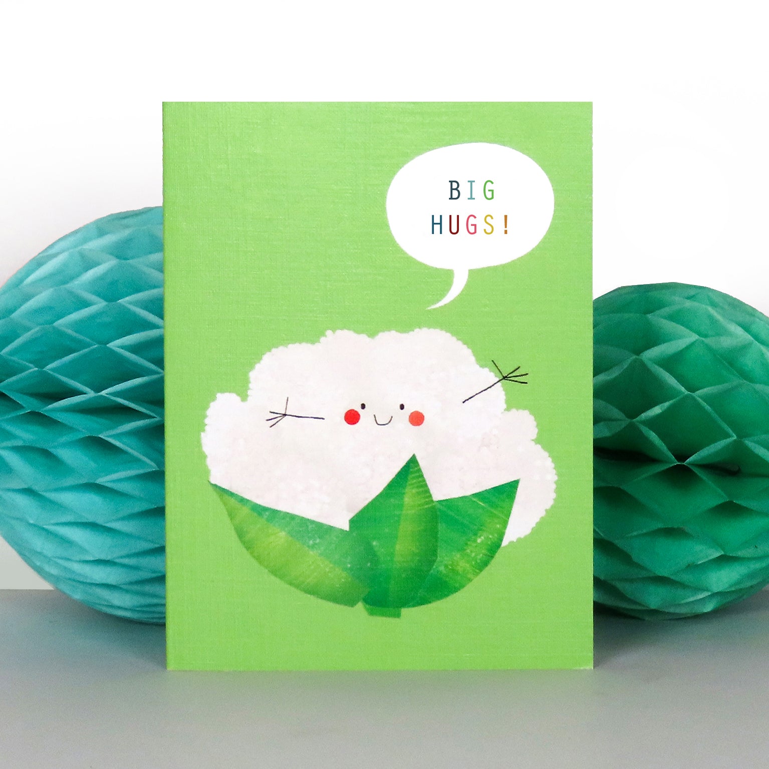 SM76 mini cauliflower greetings card