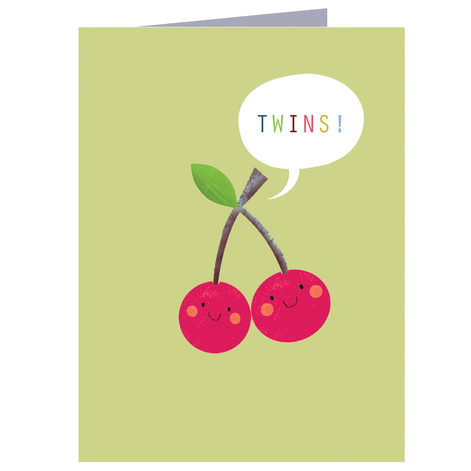 SM81 mini cherries greetings card