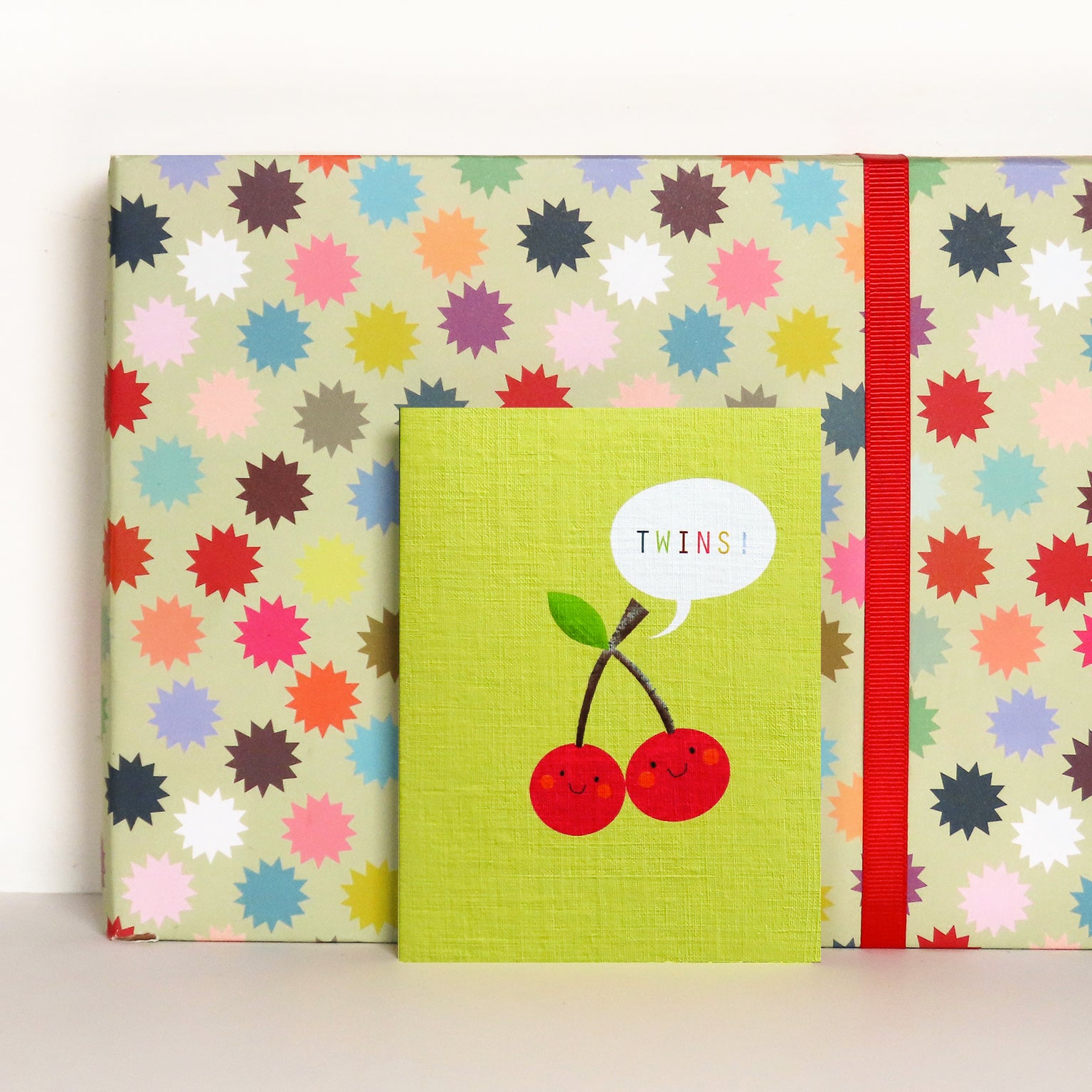 SM81 mini cherries greetings card