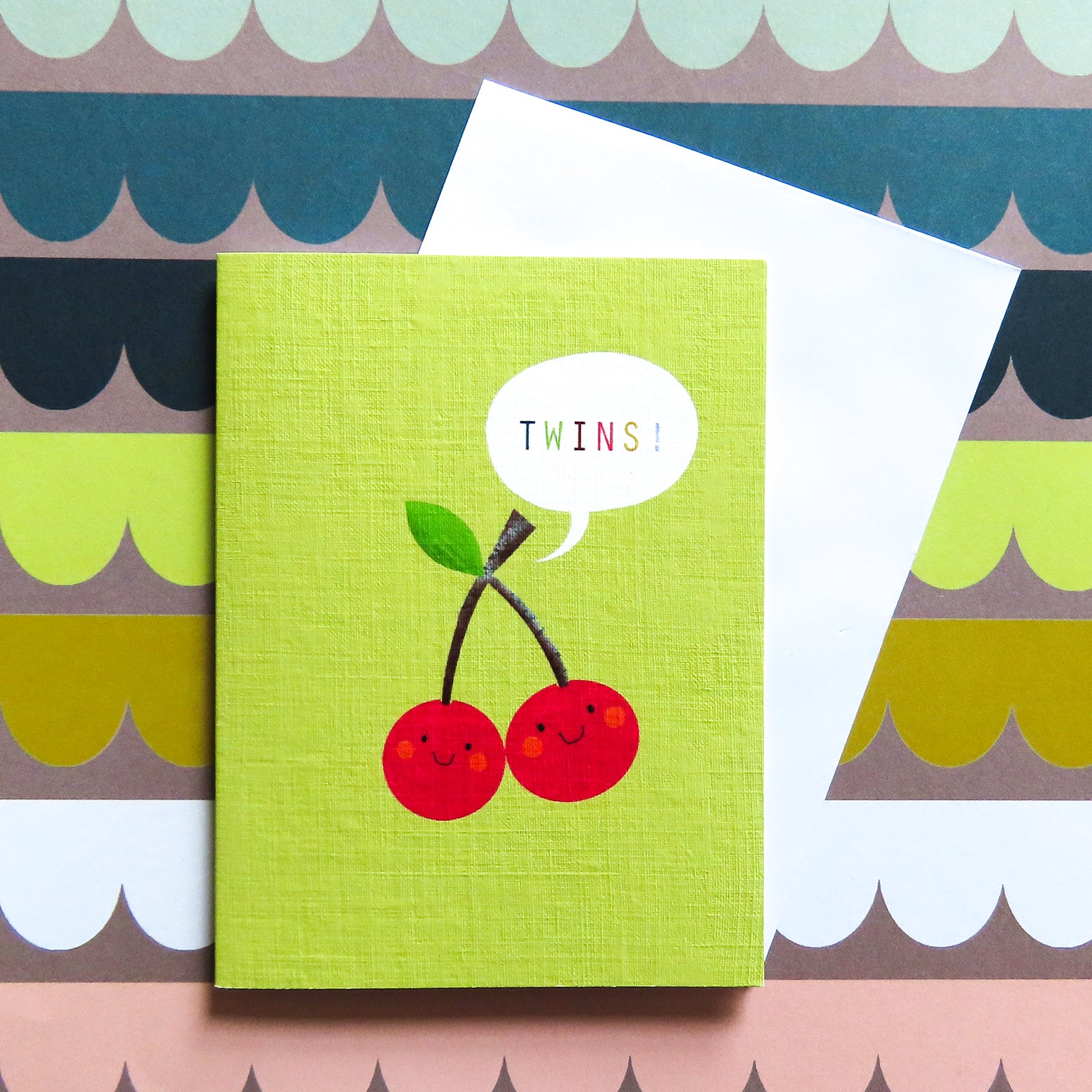 SM81 mini cherries greetings card