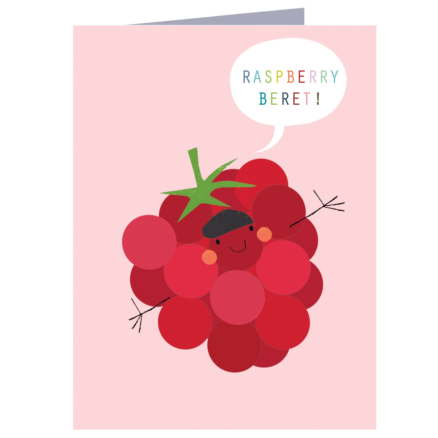 mini raspberry beret card