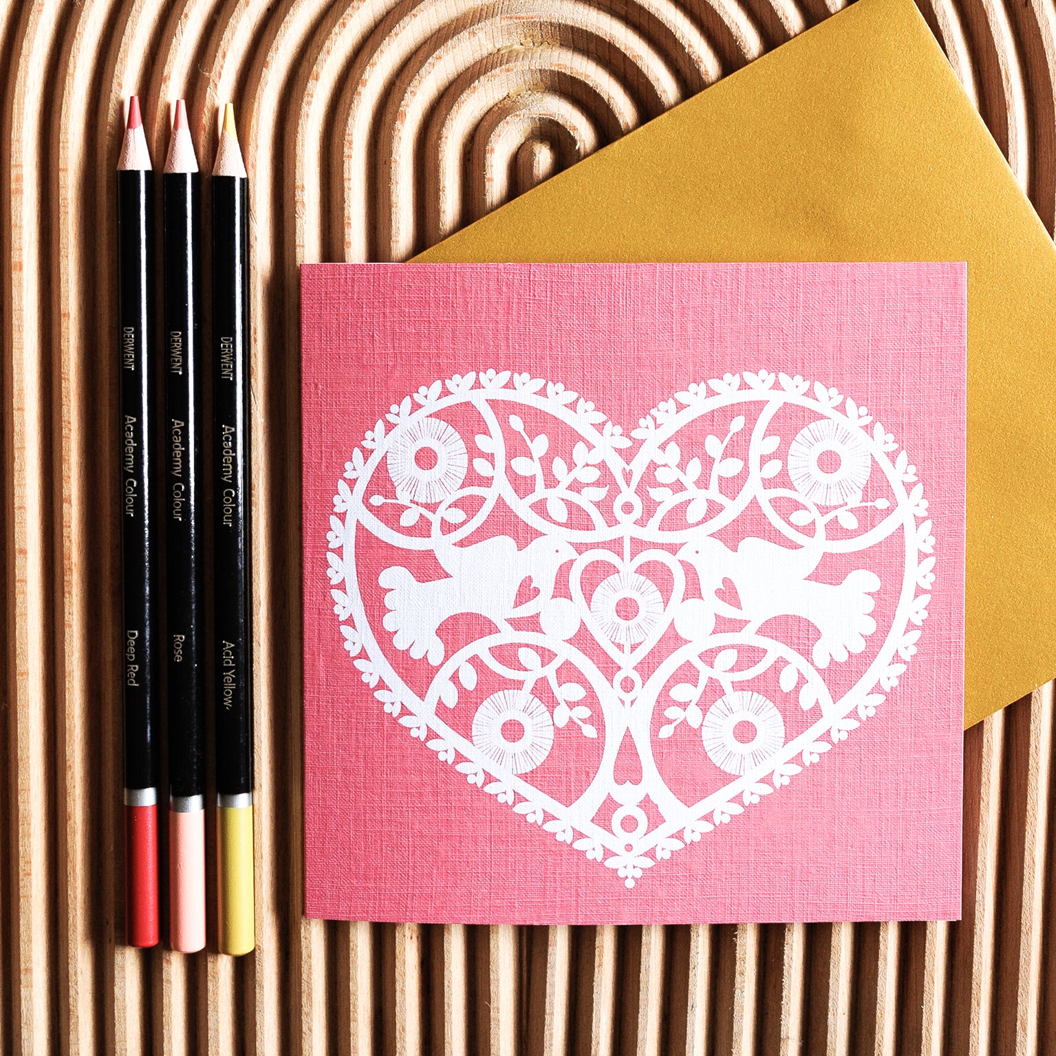 SS01 pink cut out heart card