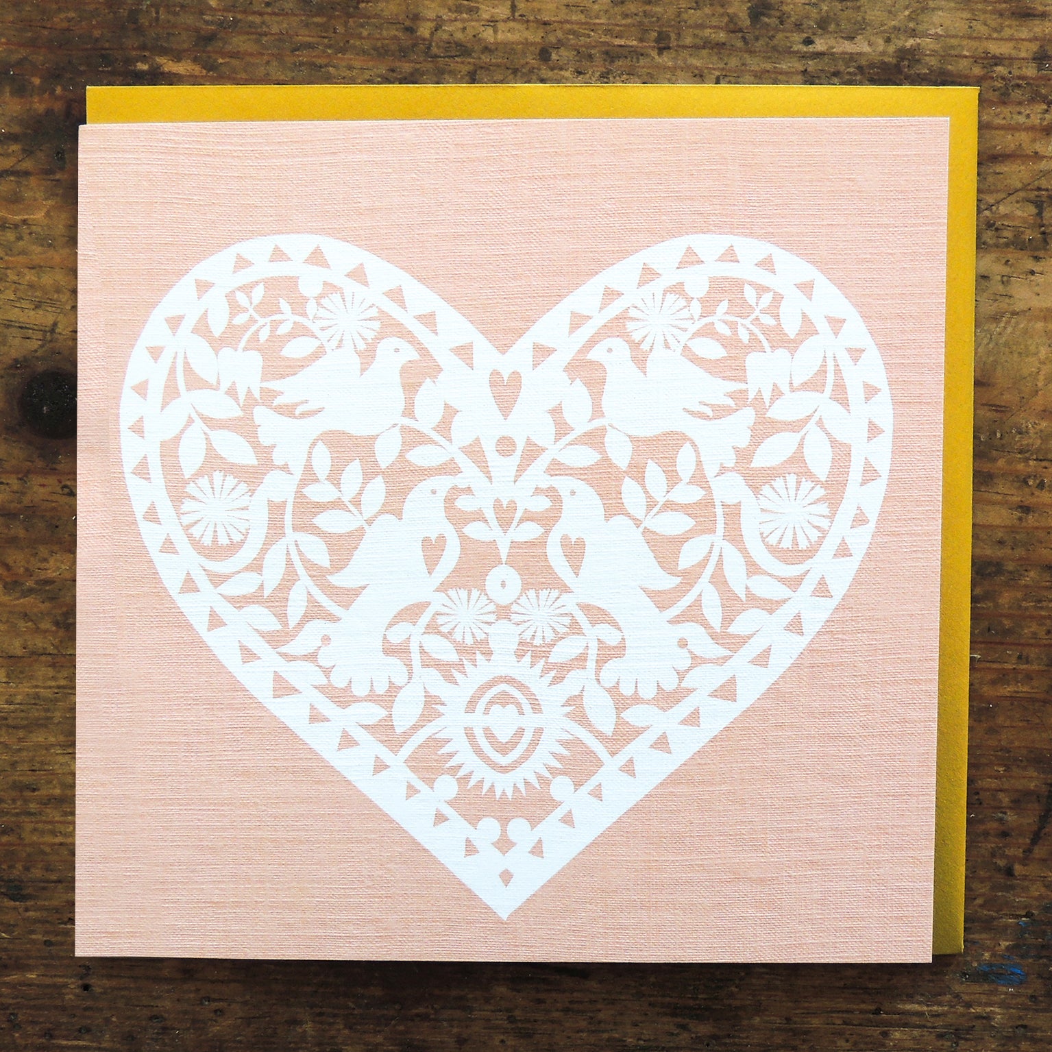 SS02 pale cut out heart card