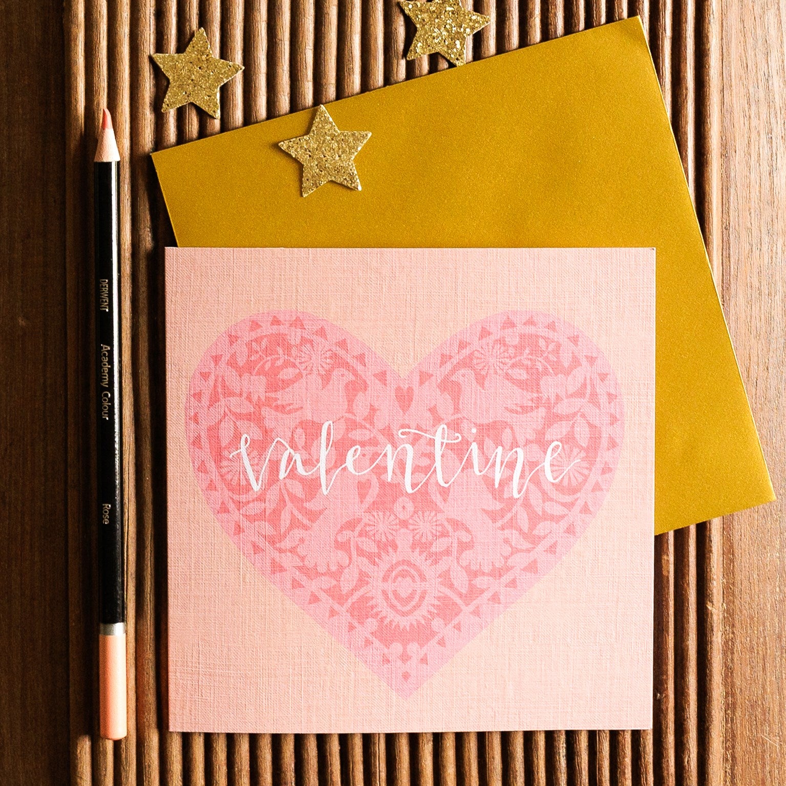 Valentine's cut out heart card